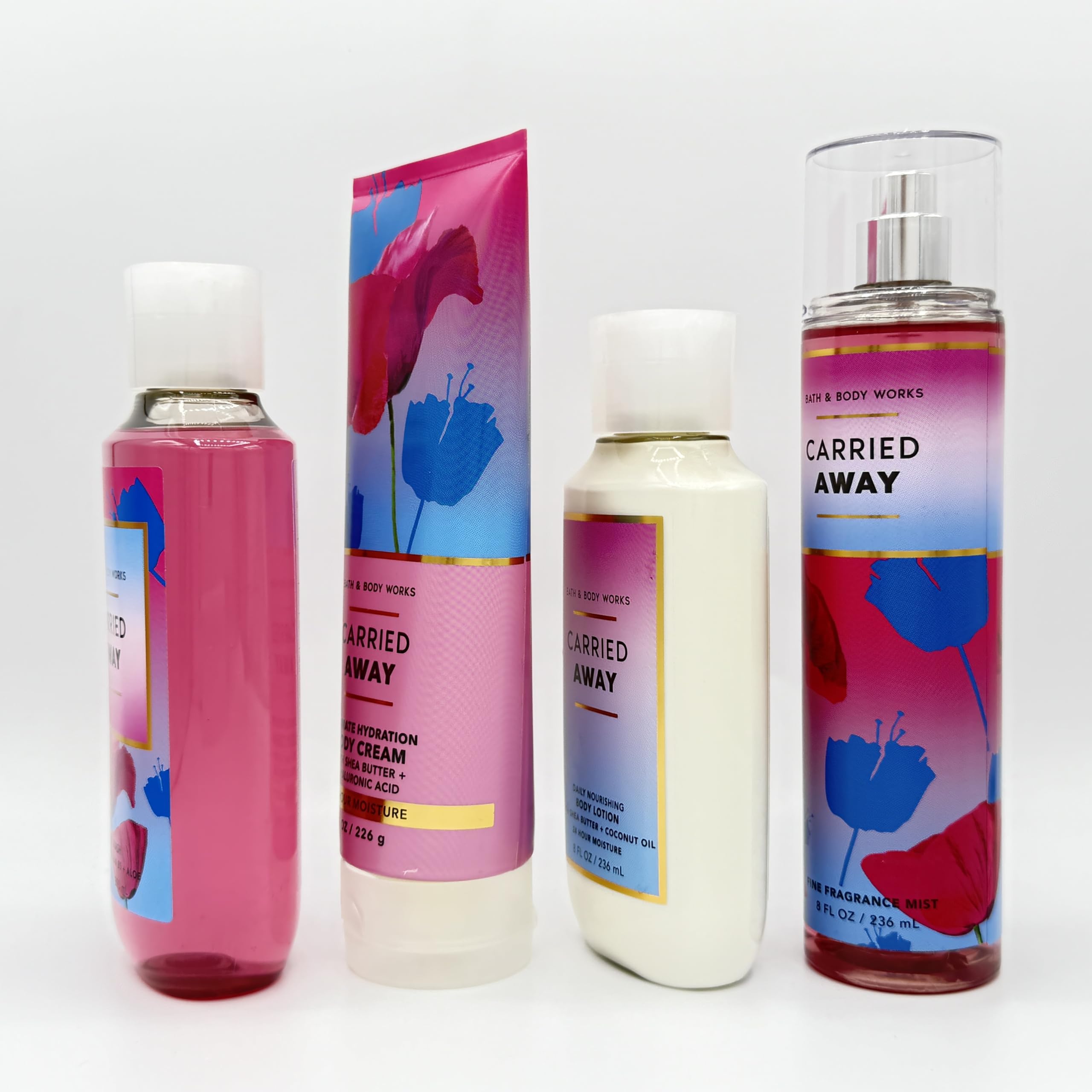 Carried Away 4-Piece Bath & Body Gift Set - Moisturizing Body Wash, Hydrating Body Cream, Nourishing Lotion & Fragrance Mist | Perfect for Self-Care, Spa Days & Gifts