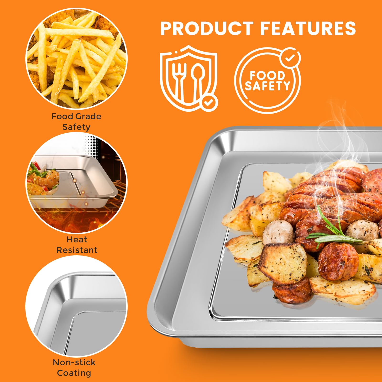 Non-Stick Air Fryer Baking Pan for Nuwave Bravo 12-in-1 21 Qt Air Fryer Toaster Oven - 11.2