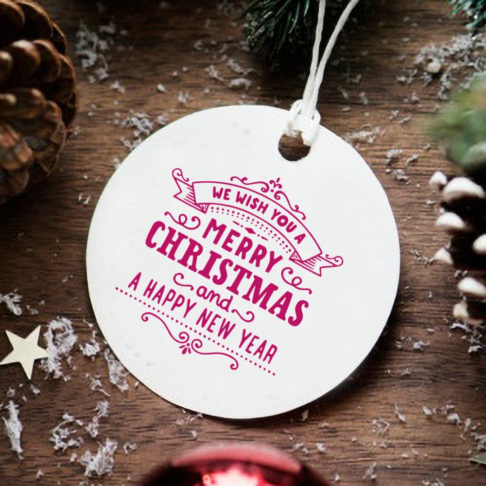 Christmas Clear Stamps Set - Holiday Card Making & Scrapbooking Supplies - Transparent Rubber Stamps with Blessing Words for DIY Greeting Cards, Photo Albums, Journals - Perfect for Holiday Crafts, Gift Wrapping & Memory Keeping