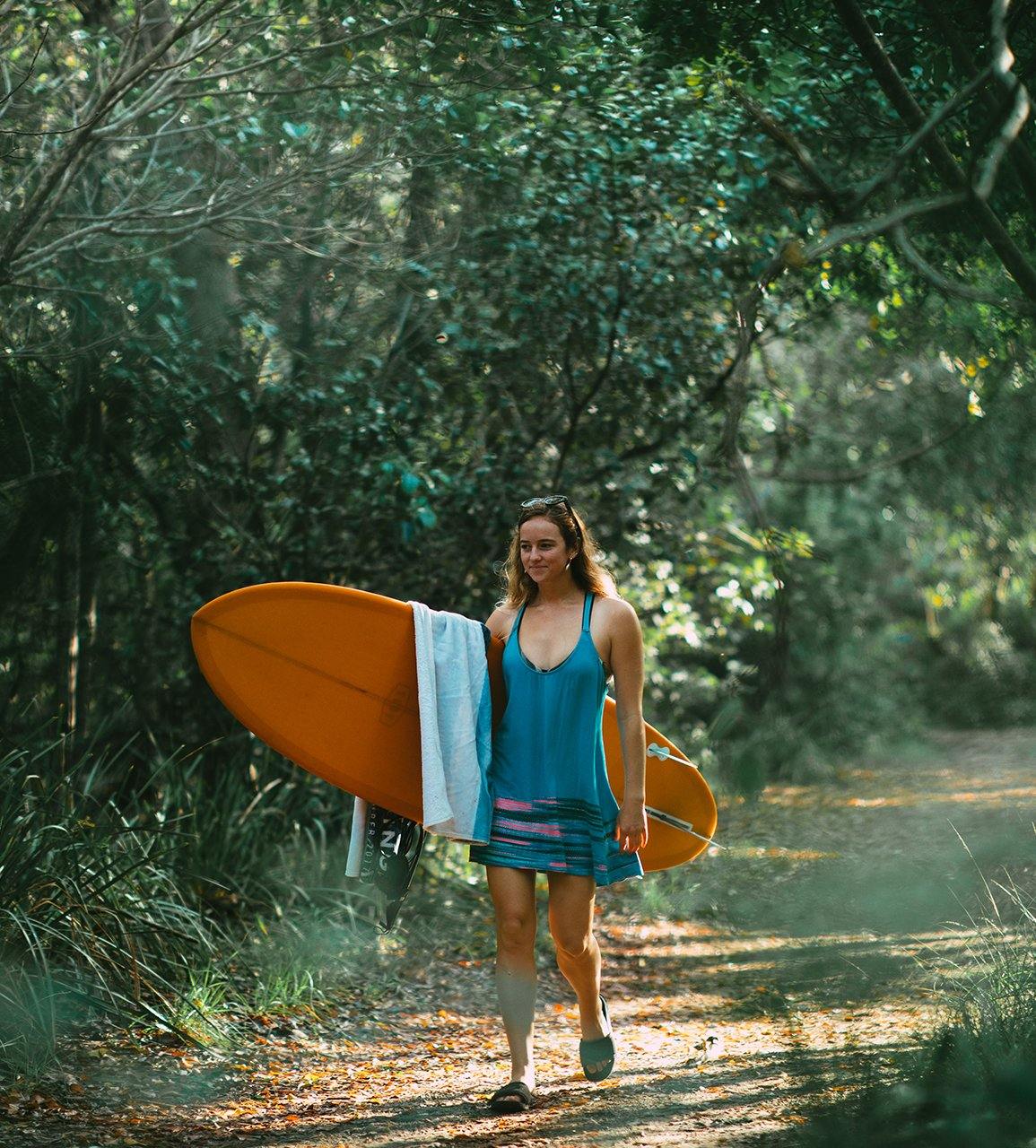 Extra Shot by Rachael Tilly Midlength Surfboard - Clay Color - Perfect for Intermediate Surfers & Small to Medium Waves | Beach, Vacation & Surfing Lifestyle