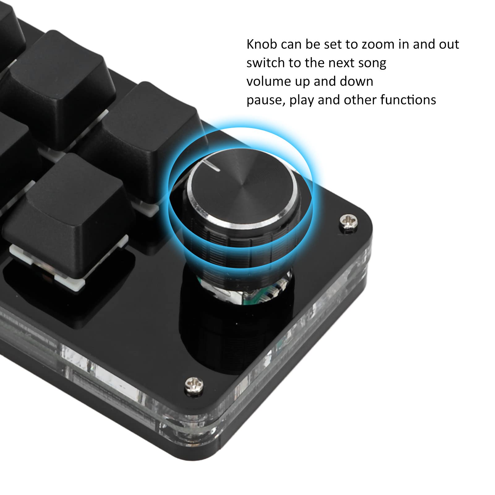 Yosoo 6-Key Programmable Mechanical Gaming Keypad - One-Handed Shortcut Keyboard for PC & Mac - Customizable Mini Gaming Keyboard (Black) - Perfect for MMO, MOBA, FPS Games & Office Work