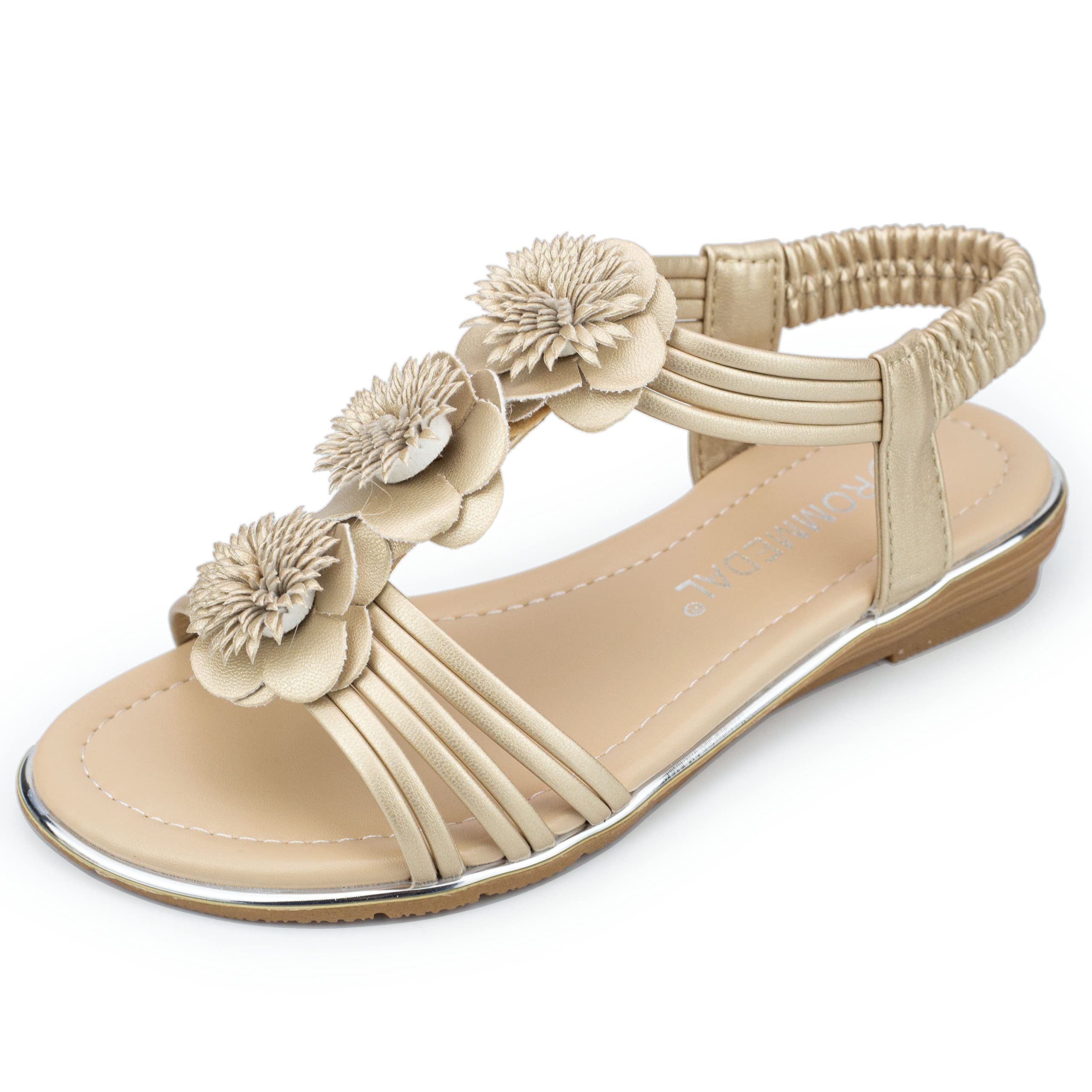 Rommedal Toddler & Little Big Kids Girls' Princess Party Wedding Dress Sandals with Platform Wedge Heel - Perfect for Birthday, Pageant, and Special Occasions