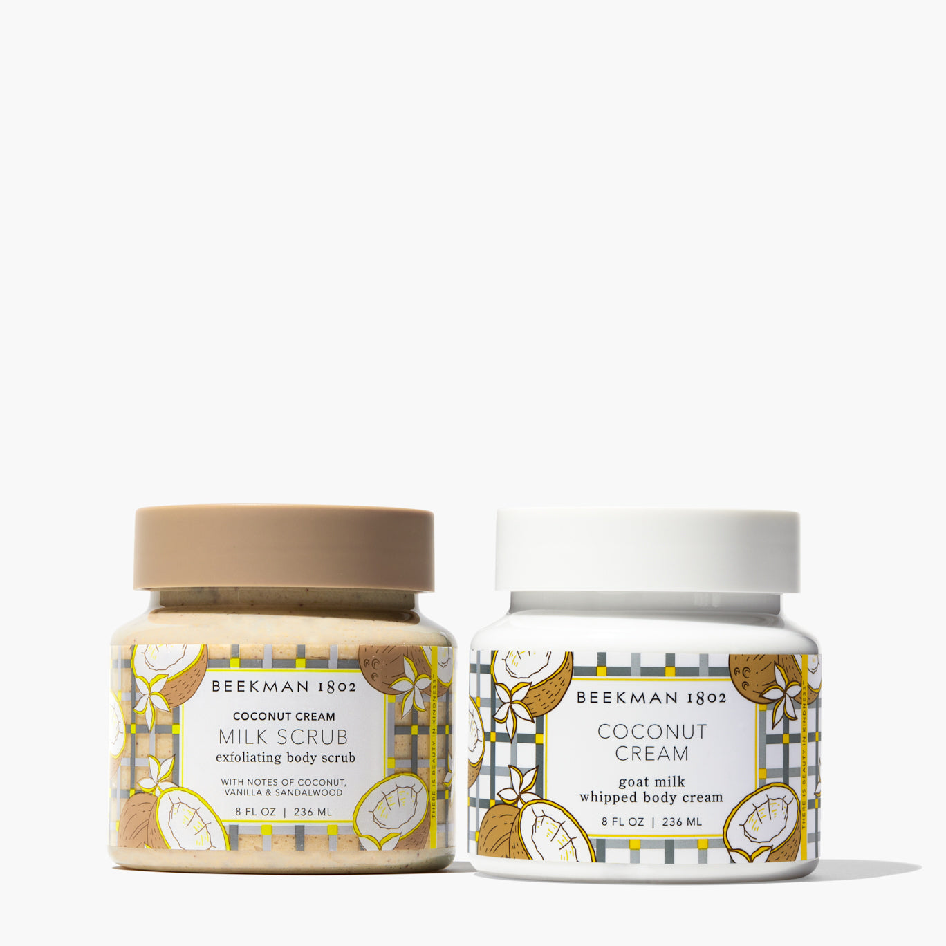 Organic Coconut Cream Scrub & Body Butter Duo - Exfoliating & Moisturizing Set for Smooth, Soft Skin - Perfect for Spa Day & At-Home Self Care