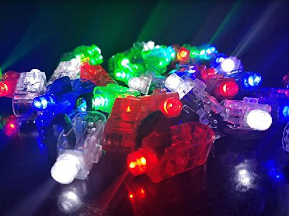 40-Piece LED Finger Lights for Raves, Parties & Night Events - Multi-Color Glow Sticks for Concerts, Halloween, Festivals & Dance Performances