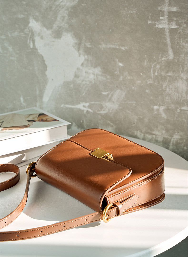 Compact Leather Shoulder Bag for Women - Stylish Crossbody Purse with Adjustable Strap - Perfect for Work, Travel & Everyday Use
