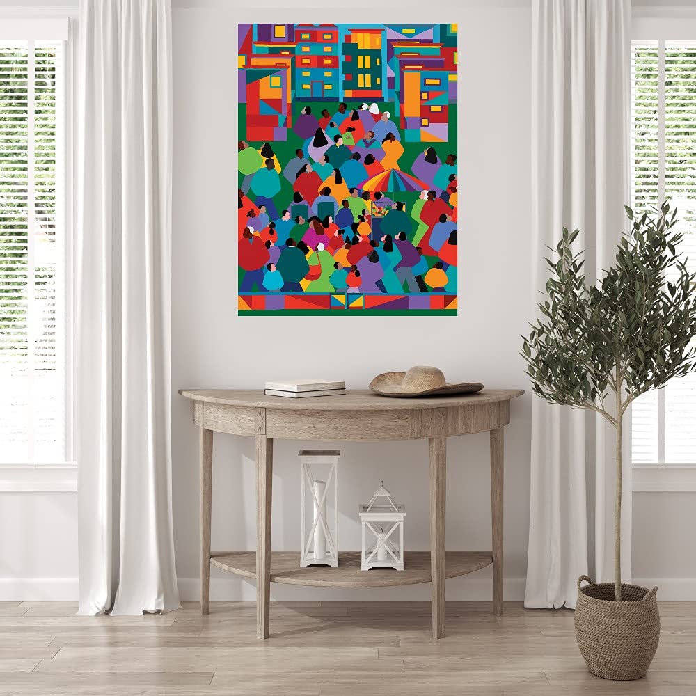 We The People I Fine Art Canvas Wall Decor by Synthia Saint James - Ready to Hang 42x56 Inches - Perfect for Living Room, Bedroom, Office & More - American Pop Art Home Decor