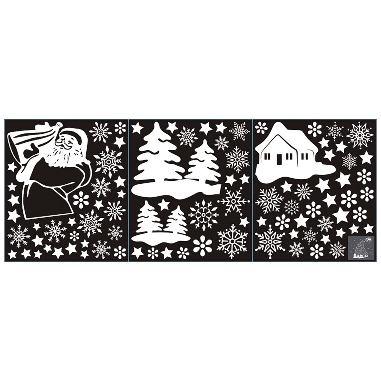 Muised Christmas Ornaments - Cartoon Snowman PVC Decor for Tree & Glass Door | Holiday & Party Decor