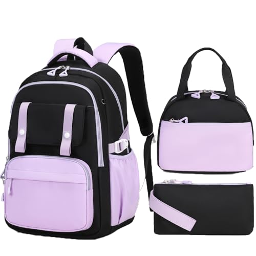 Black&purple-3pcs Set