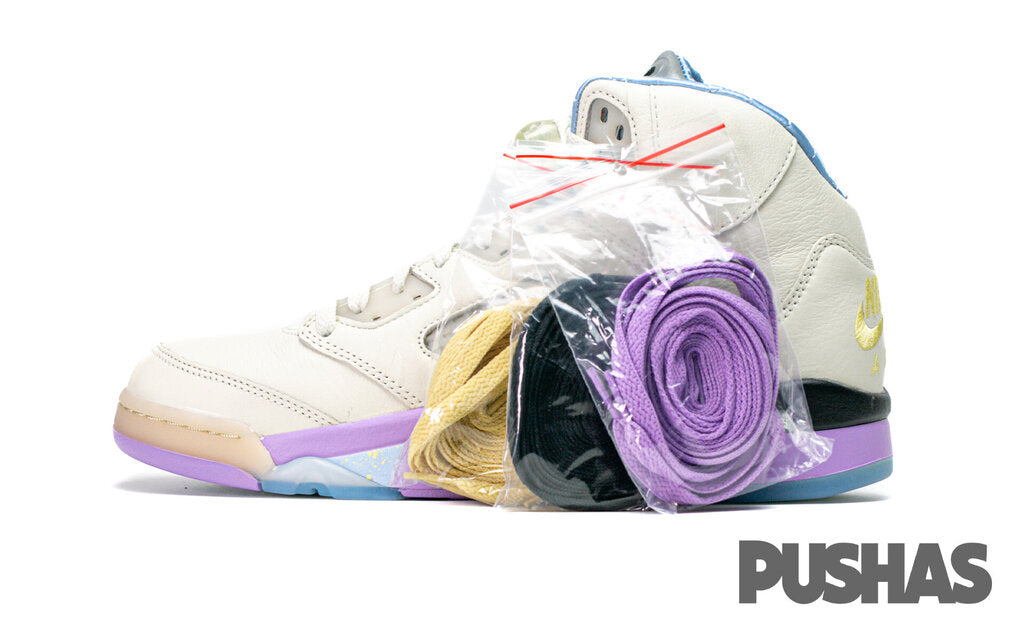 Air Jordan 5 Retro x DJ Khaled We The Best 'Sail' Basketball Shoes (2022) - Men's Sneakers for Streetwear & Casual Wear