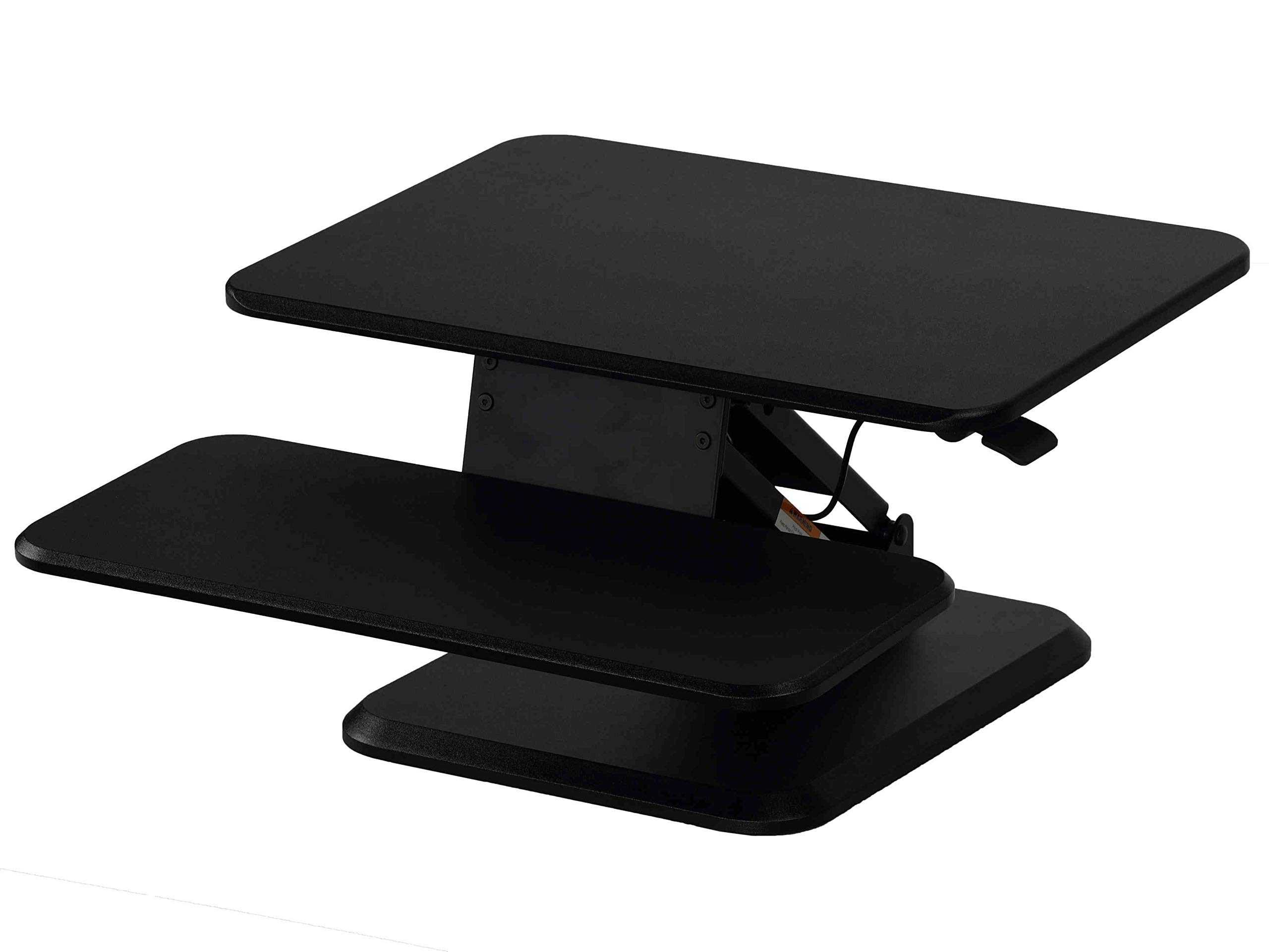 Cortesi Home Orbit Sit to Stand Adjustable Height Desktop Converter Monitor Stand - Ergonomic Workspace Solution for Office & Home, Black - Perfect for Computer, Laptop & Dual Monitor Setup