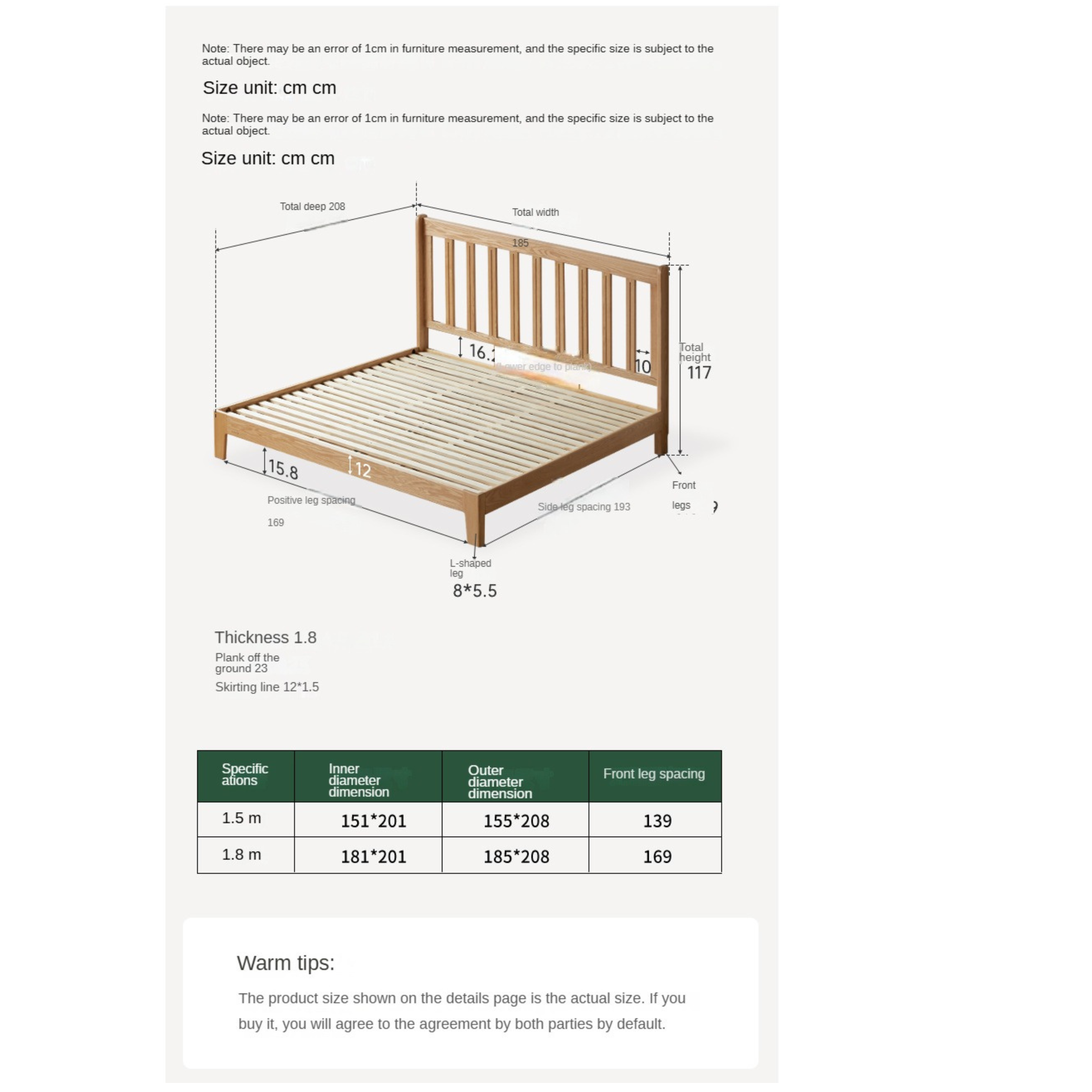 Solid Oak Wood Grille Bed - Small Soft Bed Frame for Cozy Bedrooms | Perfect for Kids Rooms, Guest Rooms & Small Spaces