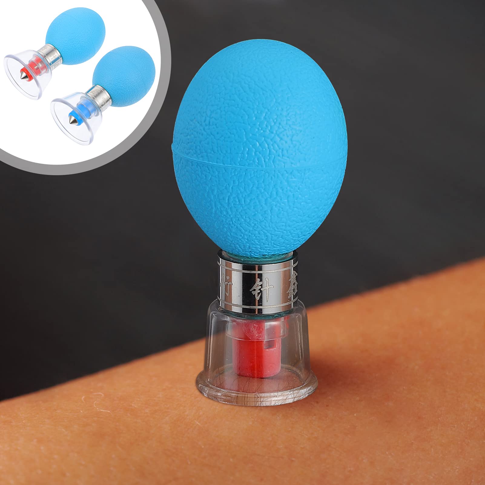 2Pcs Vacuum Cupping Massage Therapy Cups - Anti-Aging, Pain Relief, Body Detox - Portable Chinese Cupping Set for Home & Spa Use - Perfect for Back Pain, Muscle Relaxation, and Wellness Routine