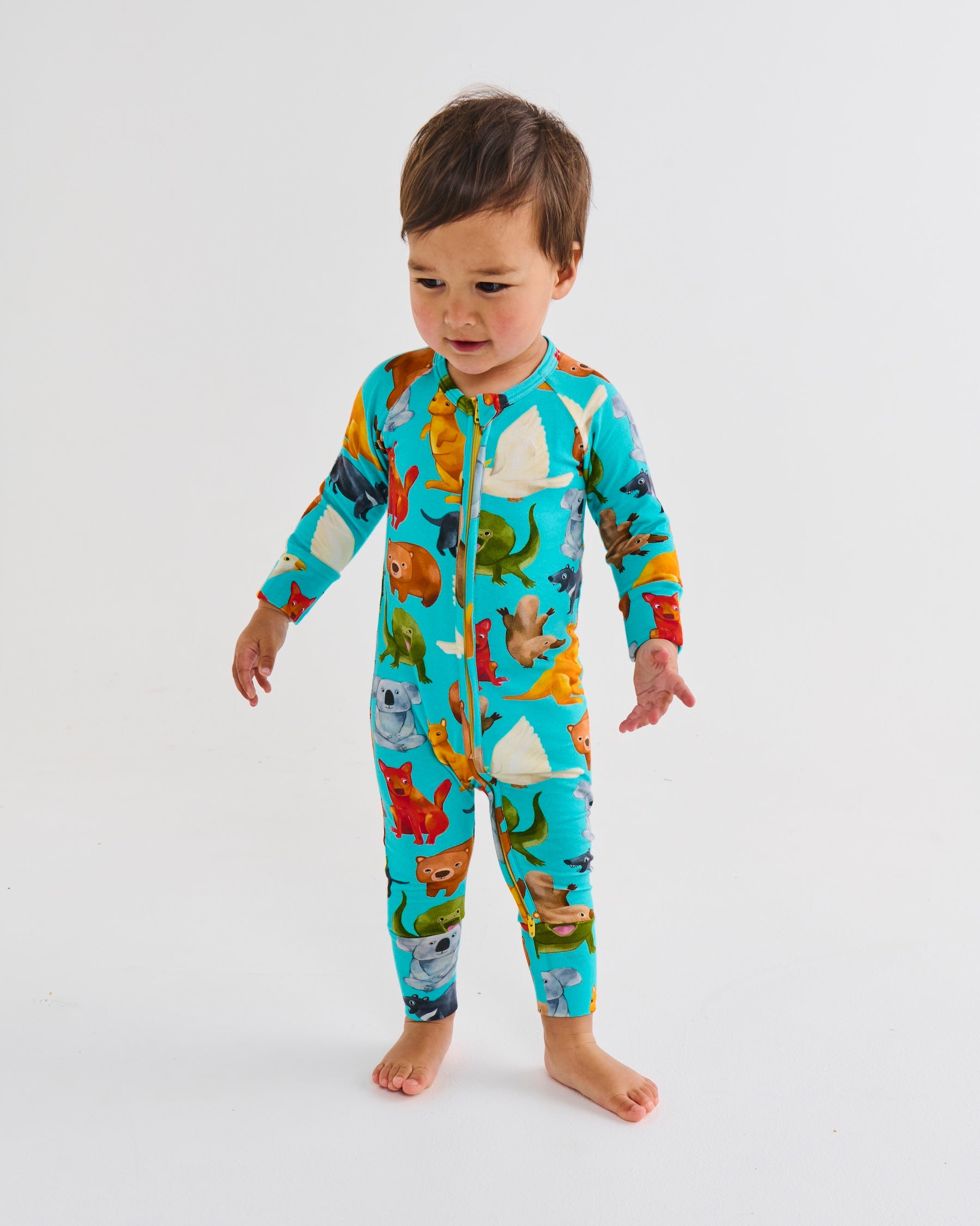 Organic Long Sleeve Zip Romper for Babies & Toddlers - Soft Cotton Jumpsuit with Kangaroo Pocket - Cozy Home & Outdoor Playwear (0-24 Months)
