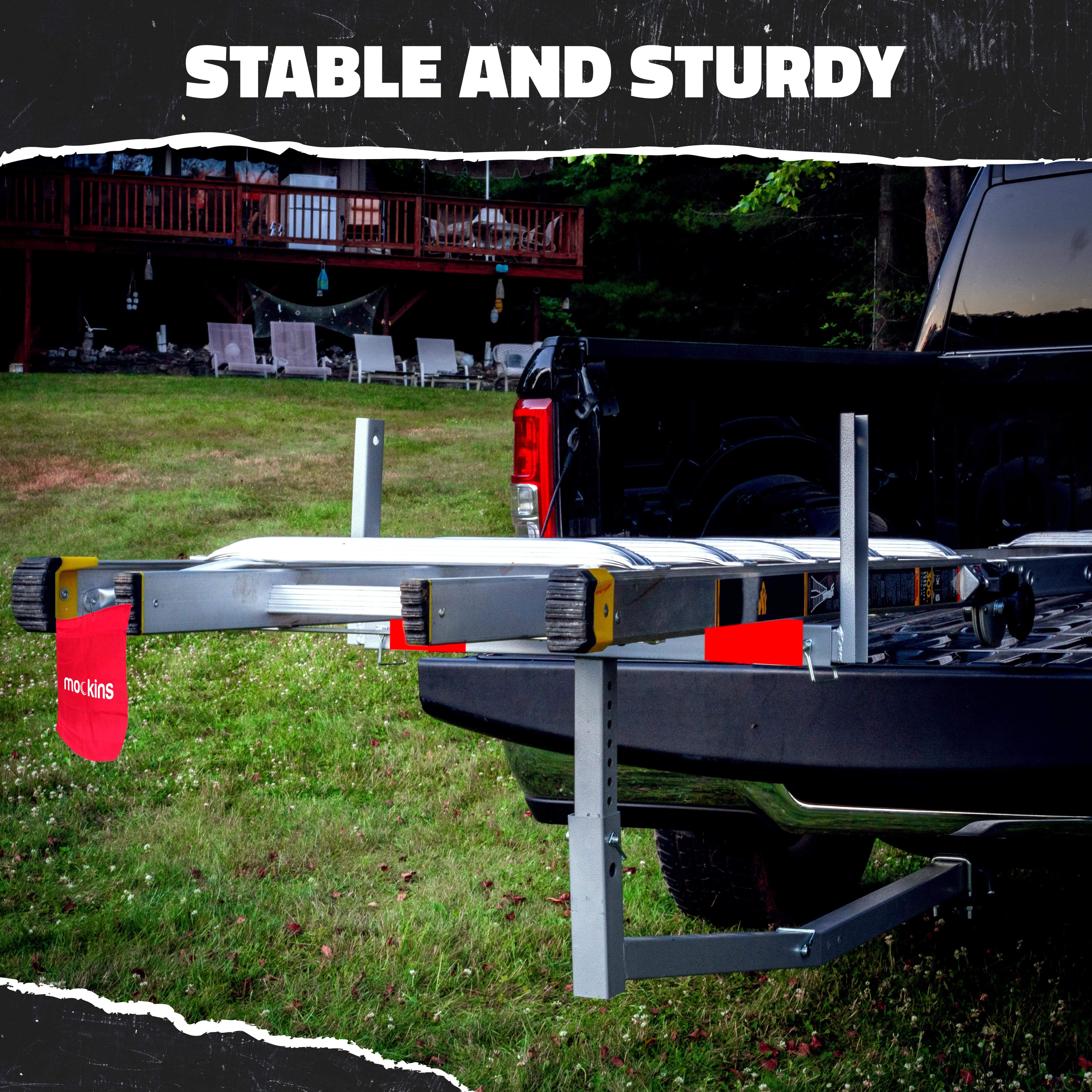 2 in 1 Truck Bed Extender - Heavy Duty Aluminum Pickup Truck Bed Extension for Hauling & Cargo - Perfect for Camping, Moving & Outdoor Adventures