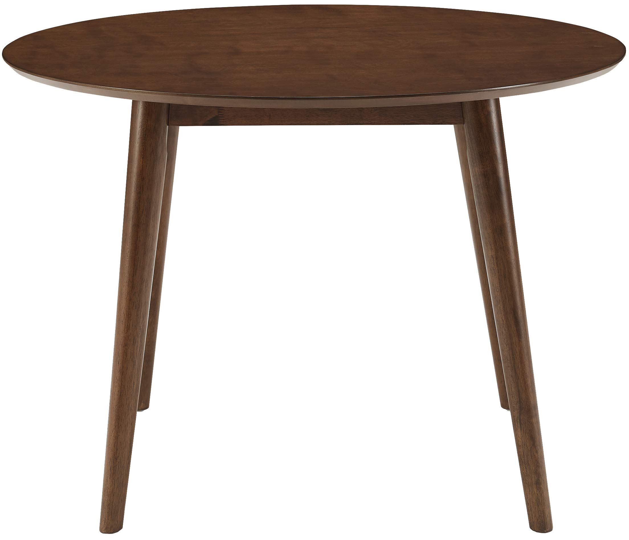 Crosley Furniture Landon Mid-Century Modern Round Wood Dining Table - Solid Mahogany Finish - Perfect for Dining Rooms, Kitchens & Small Spaces