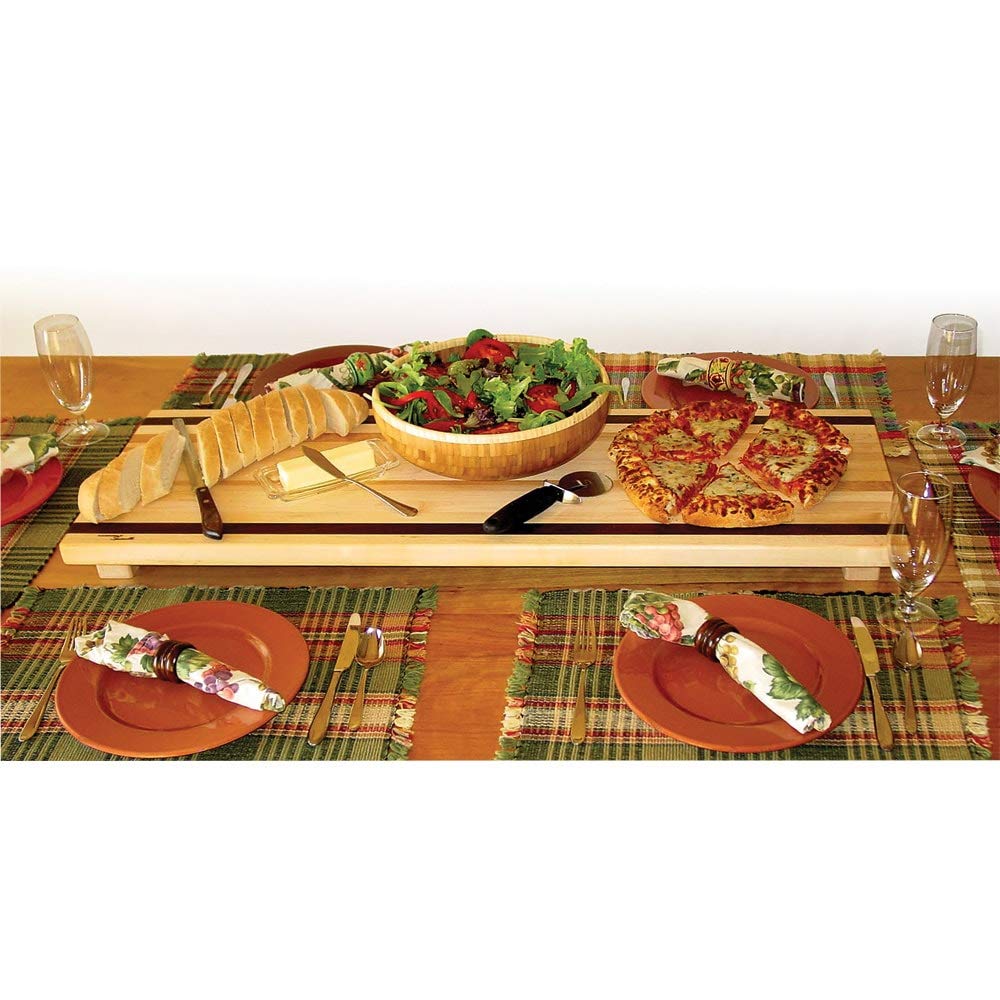 Premium Large Maple/Walnut Wooden Serving & Cutting Board - Durable Kitchen Essential for Charcuterie, Cheese Platters & Food Presentation