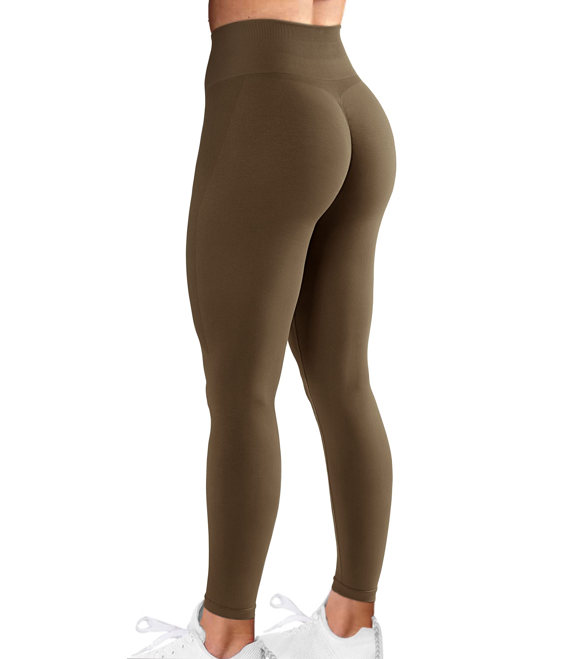 AGROSTE Women's Seamless Scrunch Butt Lifting Workout Leggings - High Waisted Yoga Pants & Comfortable Gym Tights for Running, Squats, Pilates & Lounge Wear