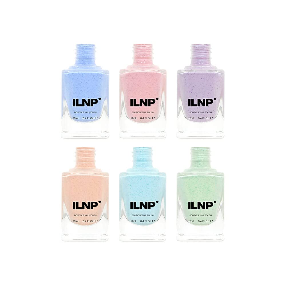 ILNP Hatched Collection - Speckled Pastel Nail Polish Set (6 Colors) for Spring & Summer Nail Art, DIY Manicure, Gift for Women