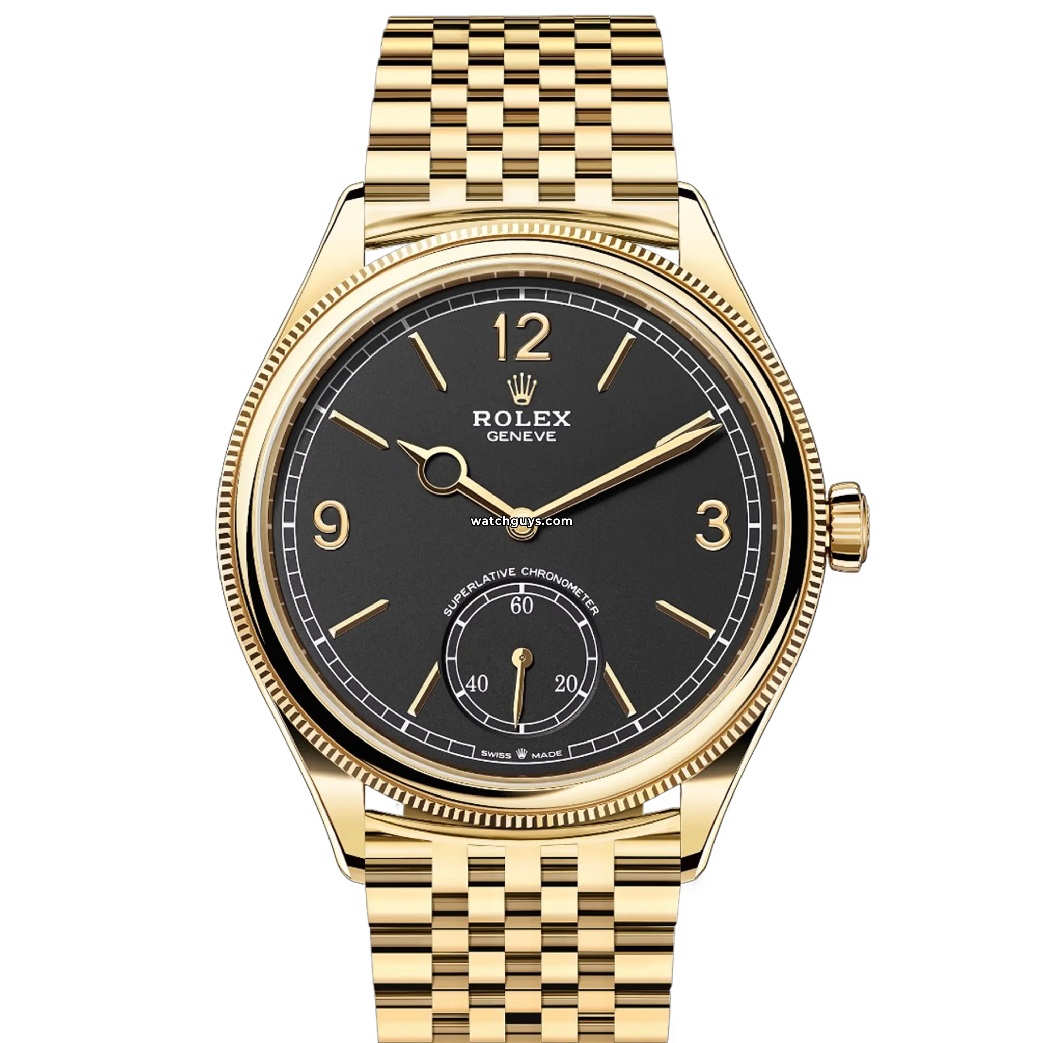 Rolex 1908 Men's Watch with Black Dial - 52508 Model - Luxury Dress Watch for Business & Formal Occasions