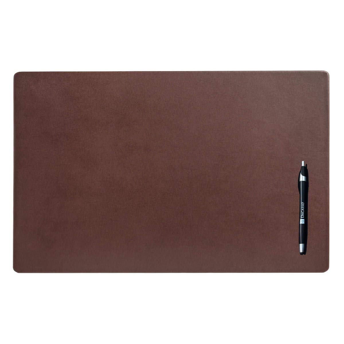 Premium DACASSO Leather Conference Table Pad - Luxury Executive Desk Blotter for Writing & Surface Protection - Chocolate Brown (22