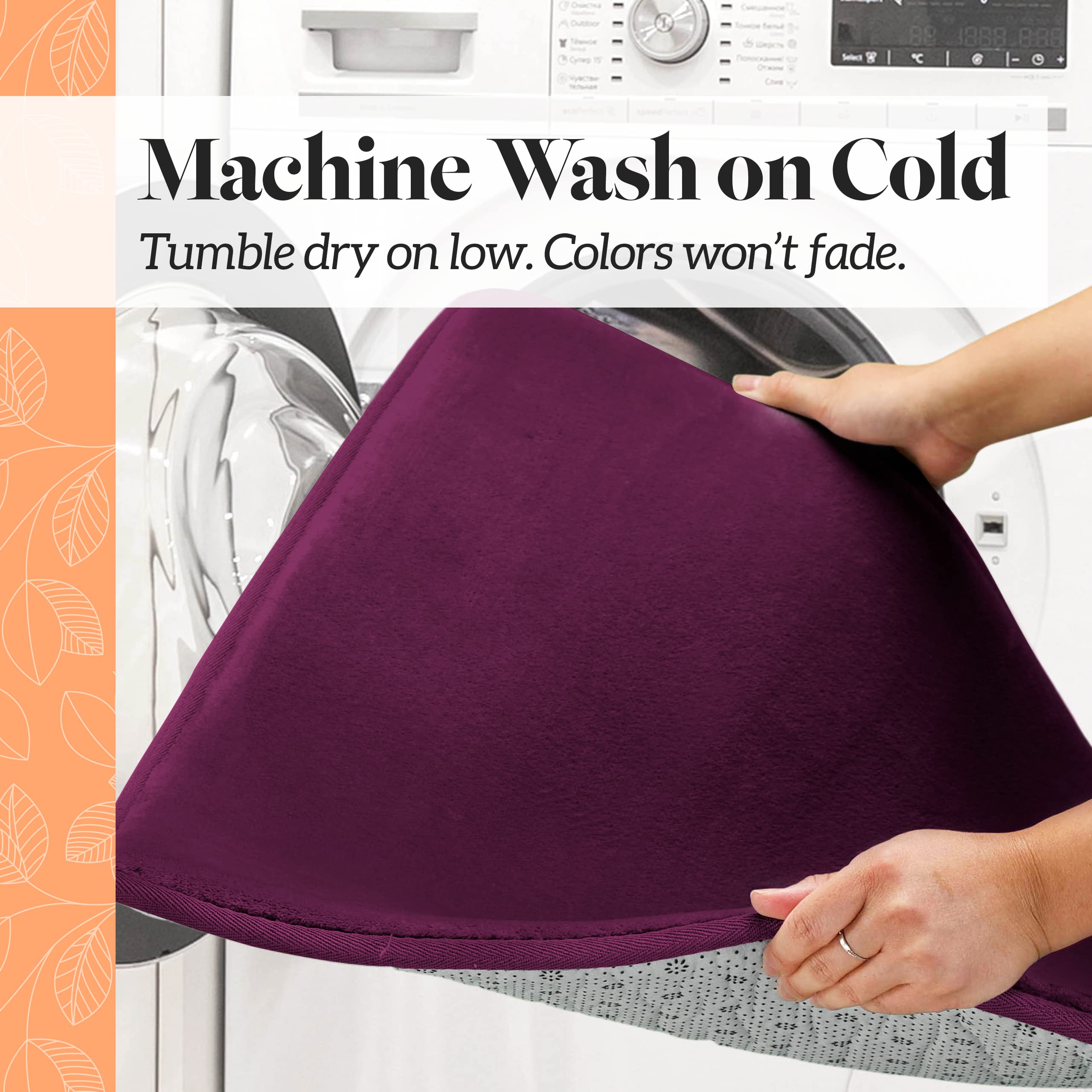 Genteele Memory Foam Bath Mat - Non-Slip Absorbent Super Soft Velvet Bathroom Rug (24