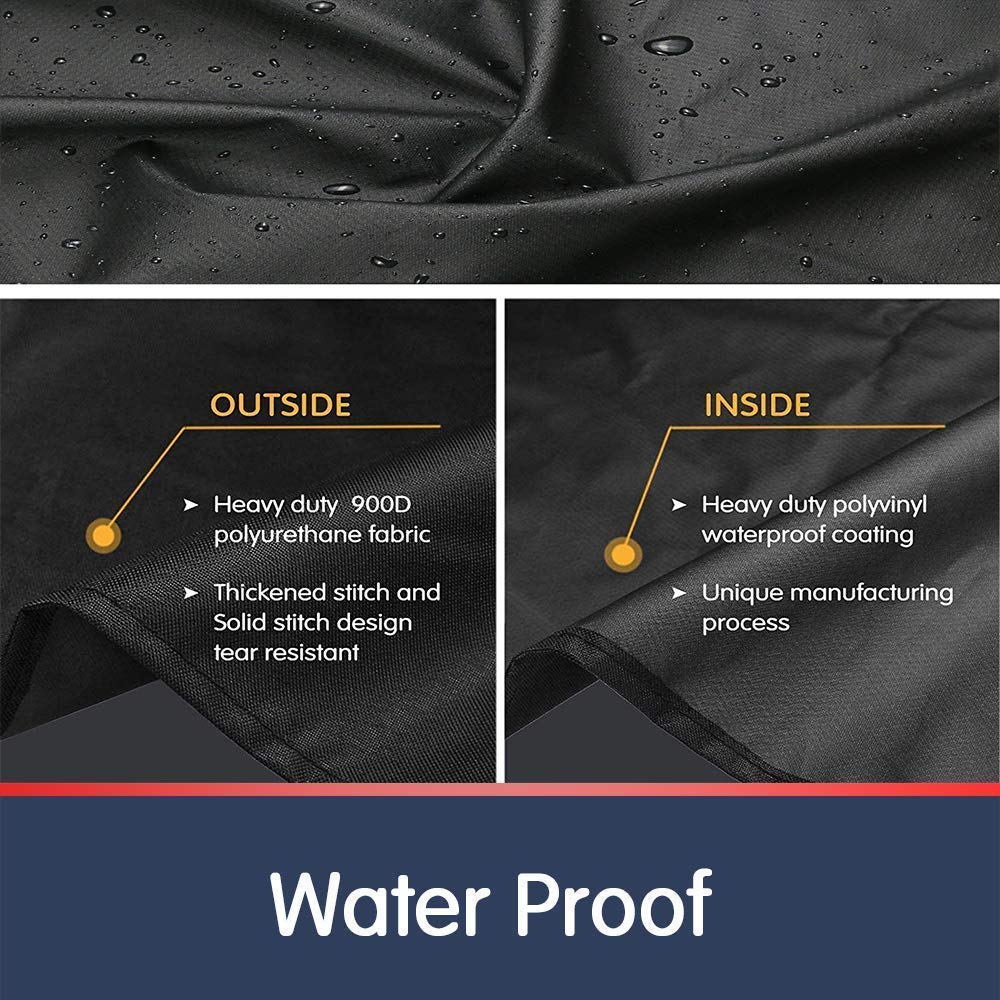 GRISUN 7138 Premium 48-Inch Waterproof Grill Cover for Weber Spirit 200 Series Gas Grills | Heavy-Duty UV Protection | Includes 7635 15.3-Inch Flavorizer Bars | Perfect for Outdoor BBQs, Patio Parties & Backyard Cooking