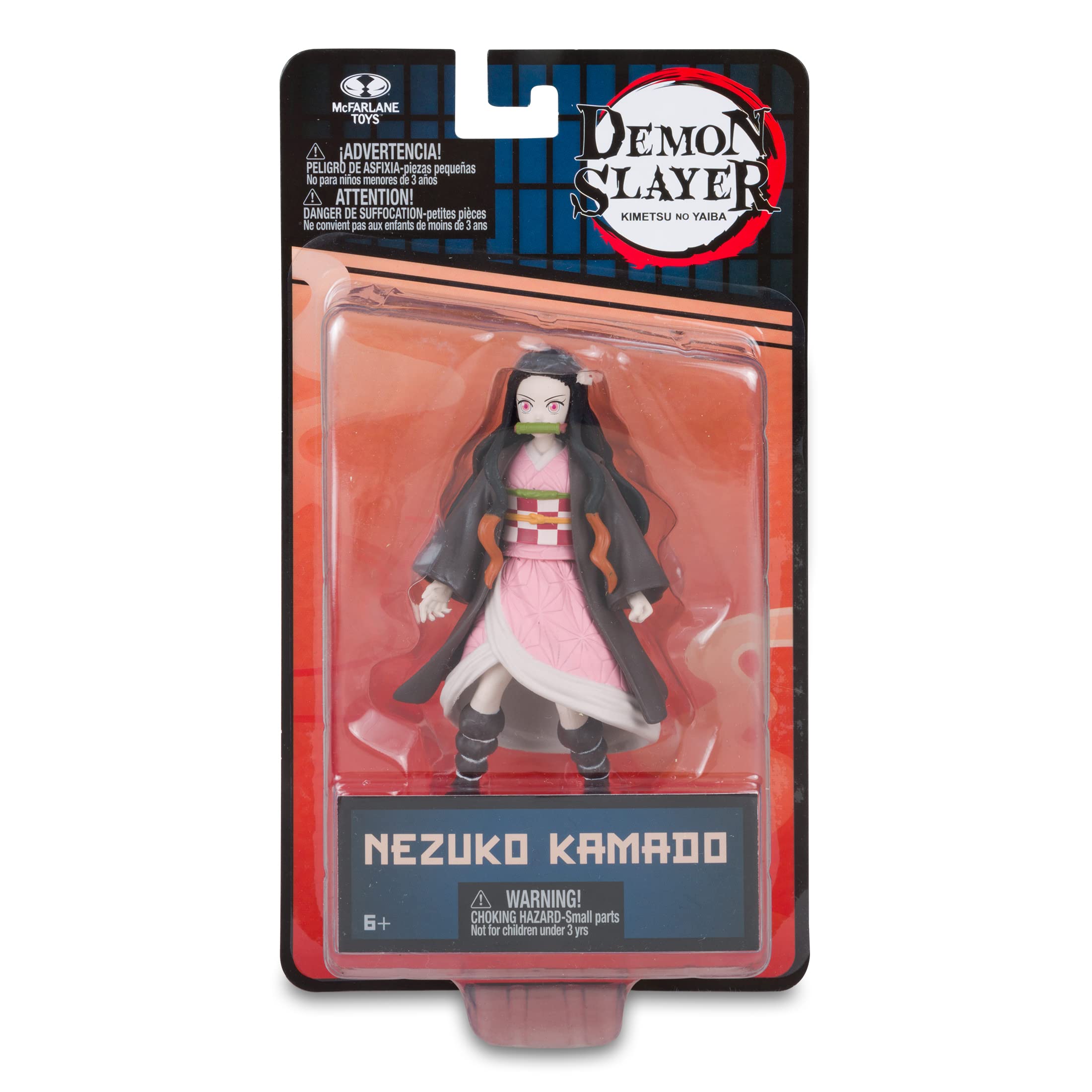 McFarlane Toys Demon Slayer 5-Inch Action Figure Wave 1 - Nezuko Kamado Collectible for Anime Fans | Perfect for Display, Cosplay & Gift Giving