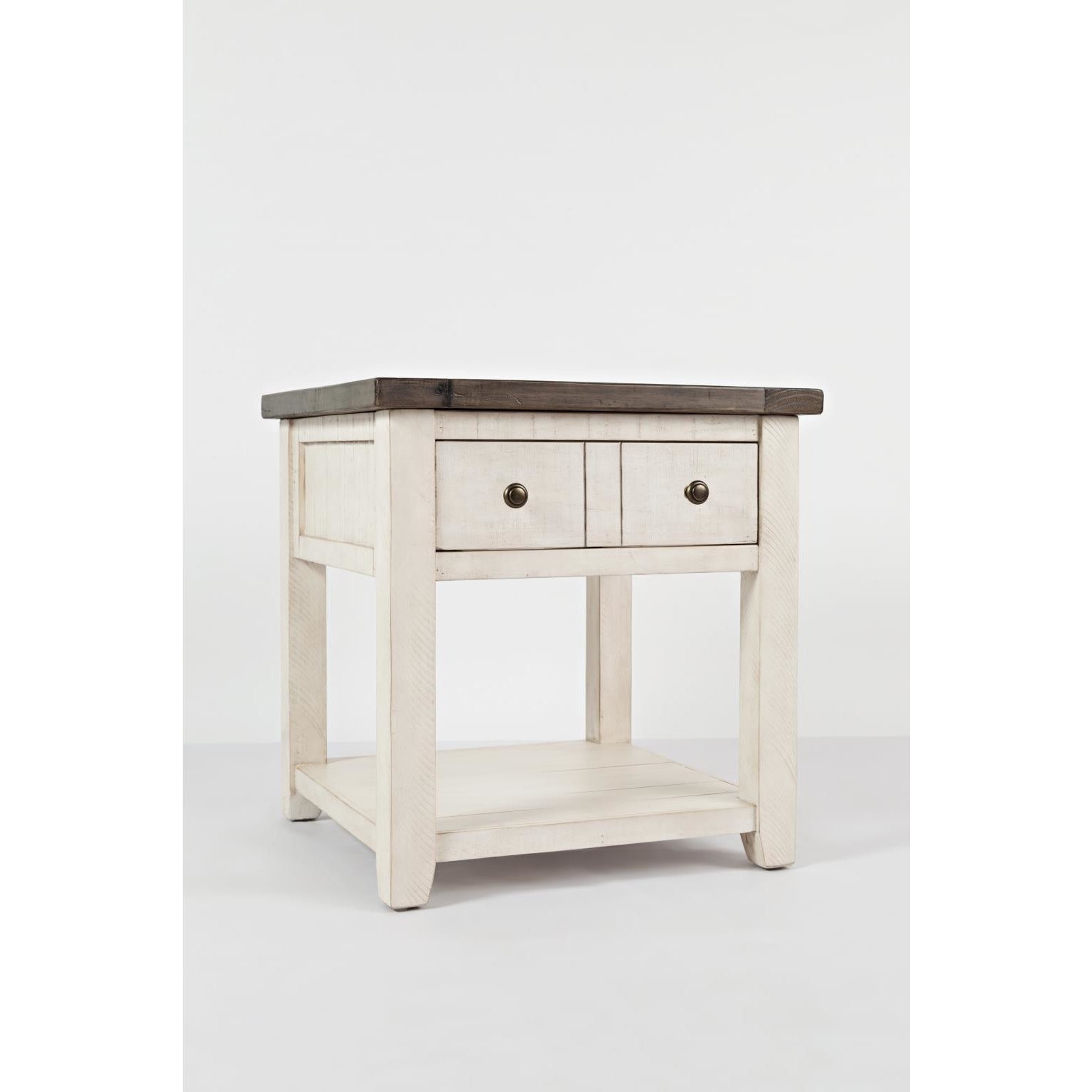 Madison County End Table - Small Side Table for Living Room, Bedroom, or Office - Modern Accent Table with Sturdy Wooden Frame & Elegant Design - Perfect for Holding Lamps, Books, or Decor