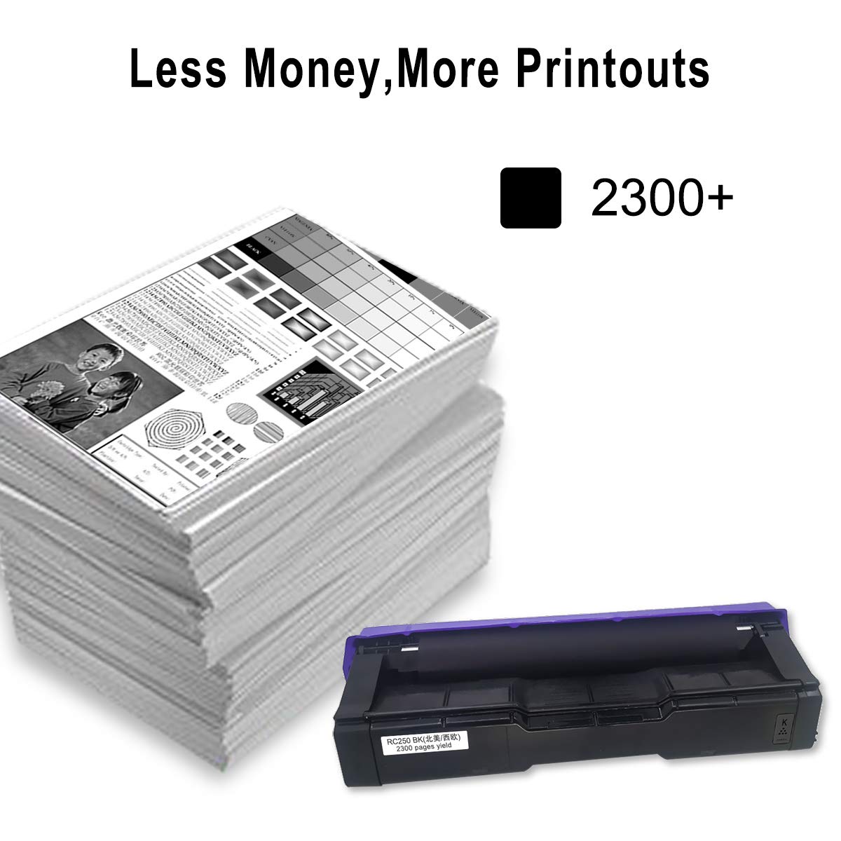 VICTORSTAR Compatible Toner for Ricoh SP C250 C260 C261 - High Yield 2300 Pages - Office & Home Printing
