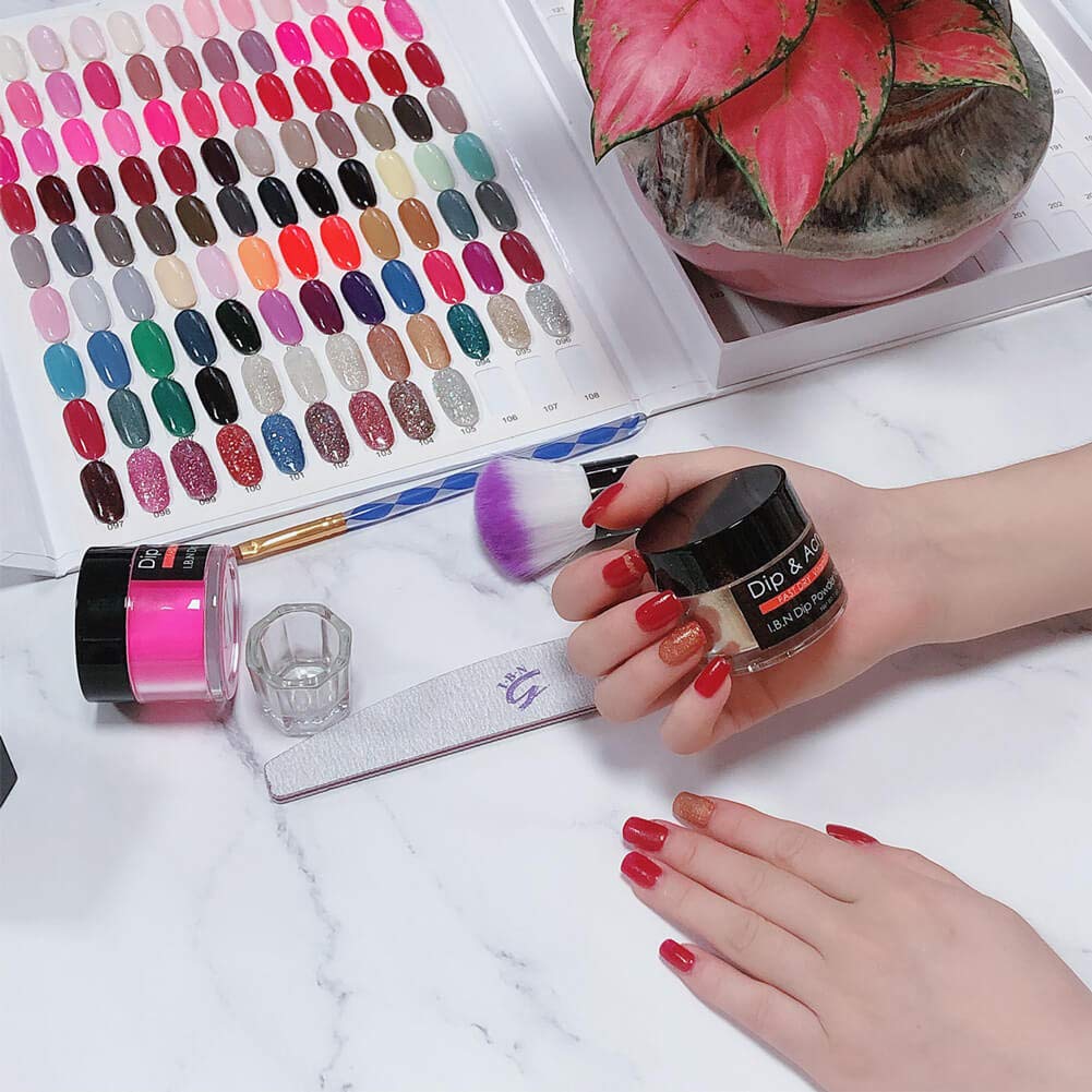 Red Glitter Dip Powder with Vitamin Calcium - Salon Quality Fine Nail Art Powder for DIY French Manicure at Home | Odor-Free, Long-Lasting, No UV Lamp Needed (100g) | Perfect for Parties, Weddings & Everyday Nail Care