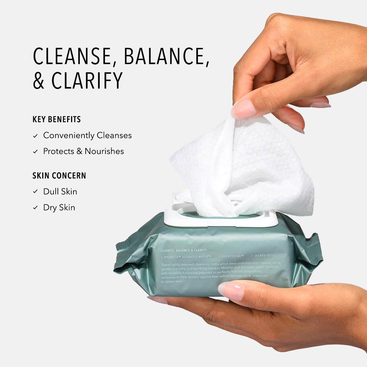 HydroPeptide HydroActive Cleanser Micellar Facial Wipes - 5 Pack (150 Count) | Gentle Makeup Remover, Deep Cleansing for Dirt & Oil, Hydrating Facial Cloths | Perfect for Travel, Gym & Daily Skincare Routine