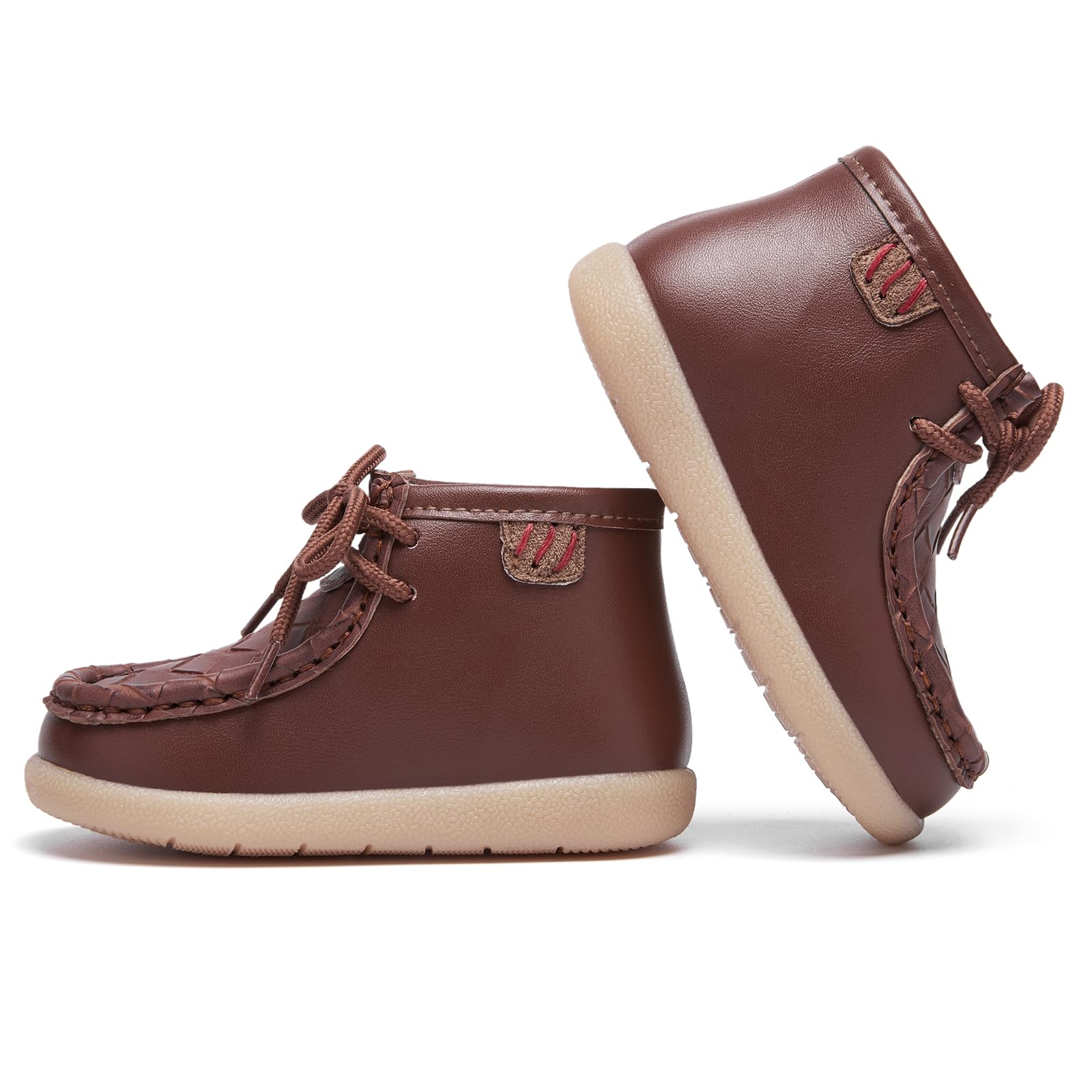 MORENDL Baby Boy & Girl Boots - First Walking Shoes for Infants & Toddlers - Non-Slip Lace-Up Dress Booties for Special Occasions & Everyday Wear