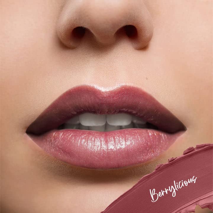Natural Vitamin E & Olive Oil Lip, Cheek & Eyeshadow Tint - Berrylicious Flush for Healthy Glow | Vegan, Cruelty-Free Makeup | Perfect for Date Night & Everyday Wear