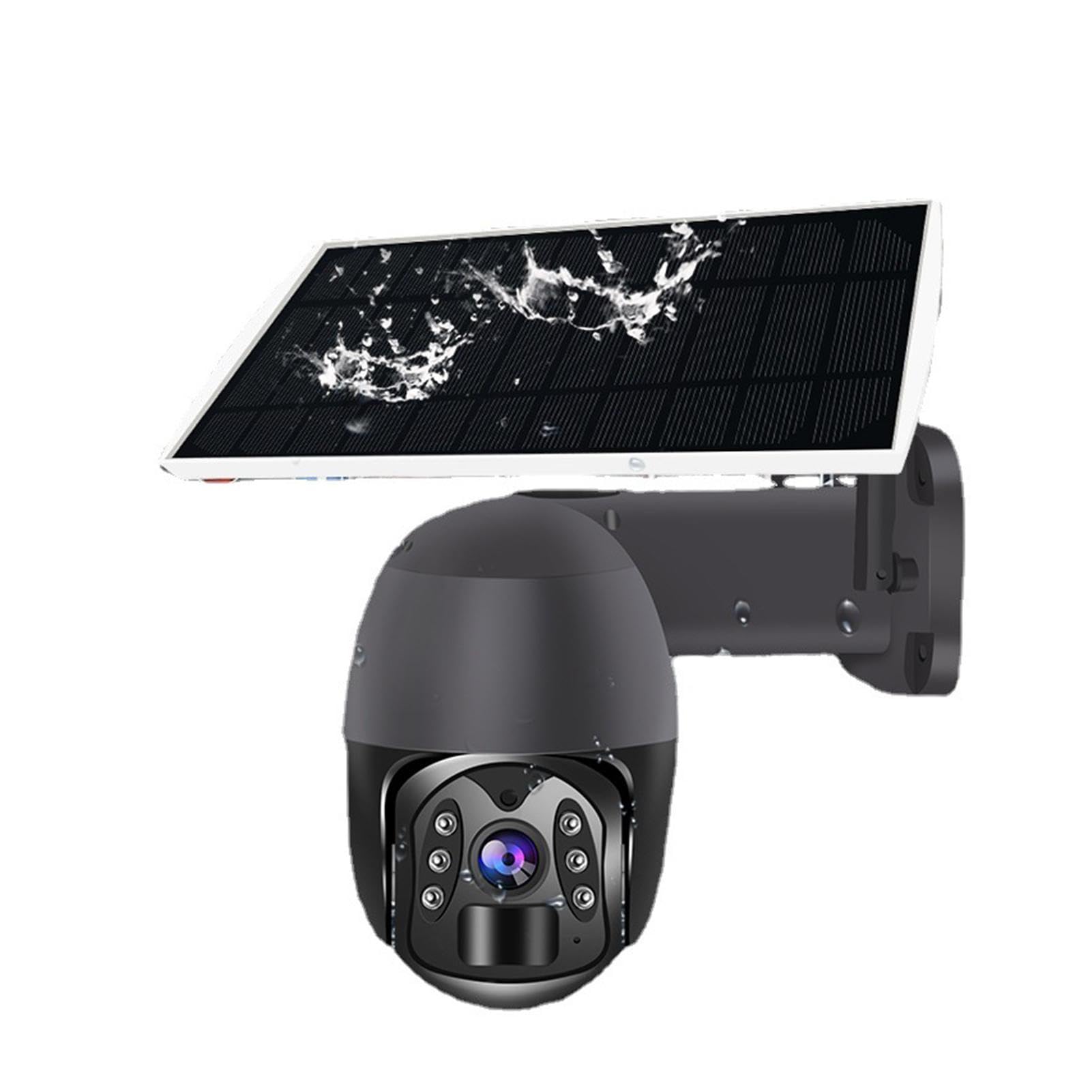 4K Solar Powered Wireless Outdoor Security Camera with 2-Way Talk, Night Vision & Human Detection - 360° View WiFi Battery Security System for Home Protection (Weatherproof, Ideal for Backyard, Front Door & Garage Monitoring)