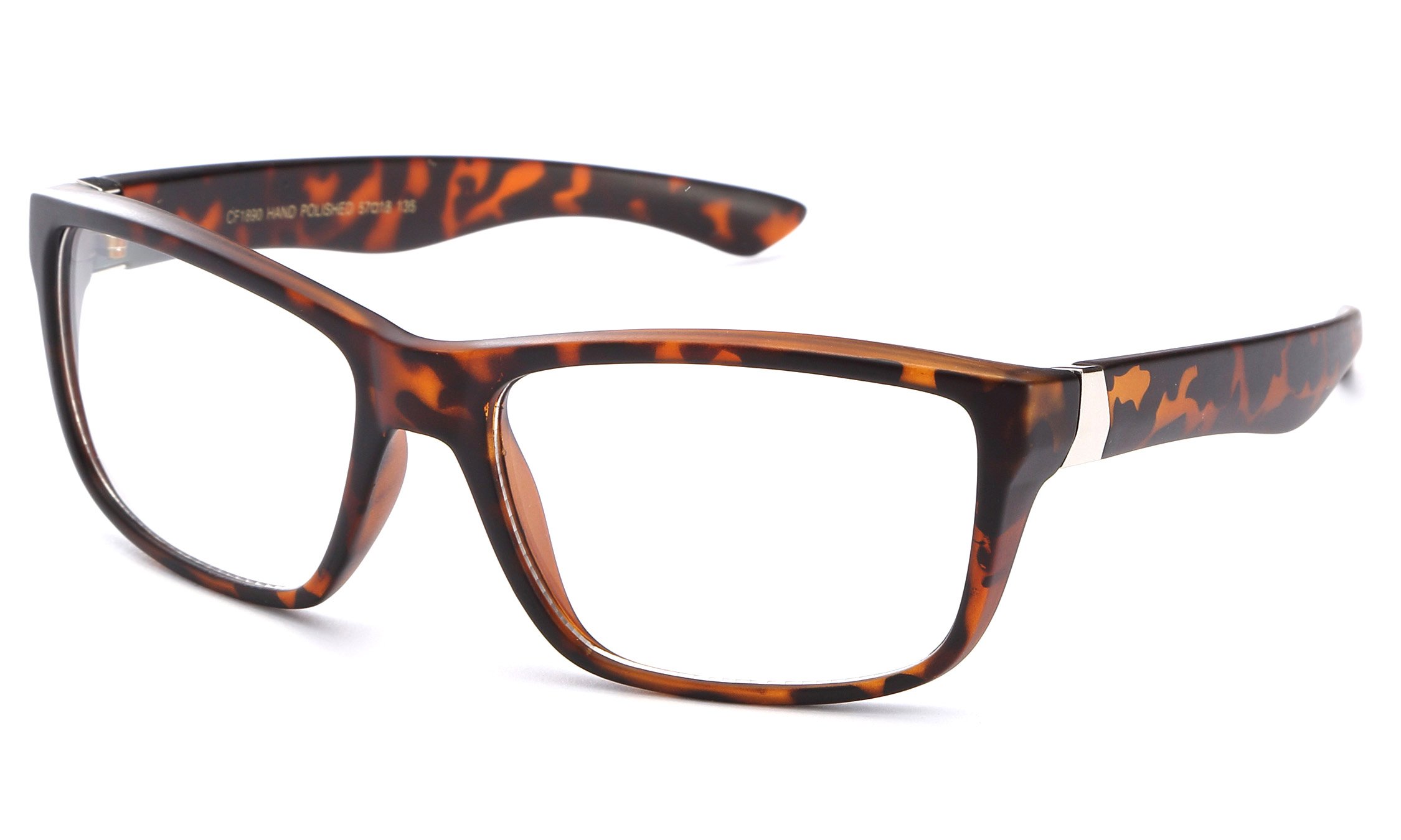 Stylish IG Men's Rectangular Clear Lens Glasses - Trendy High Fashion Eyewear for Everyday Wear & Office Use