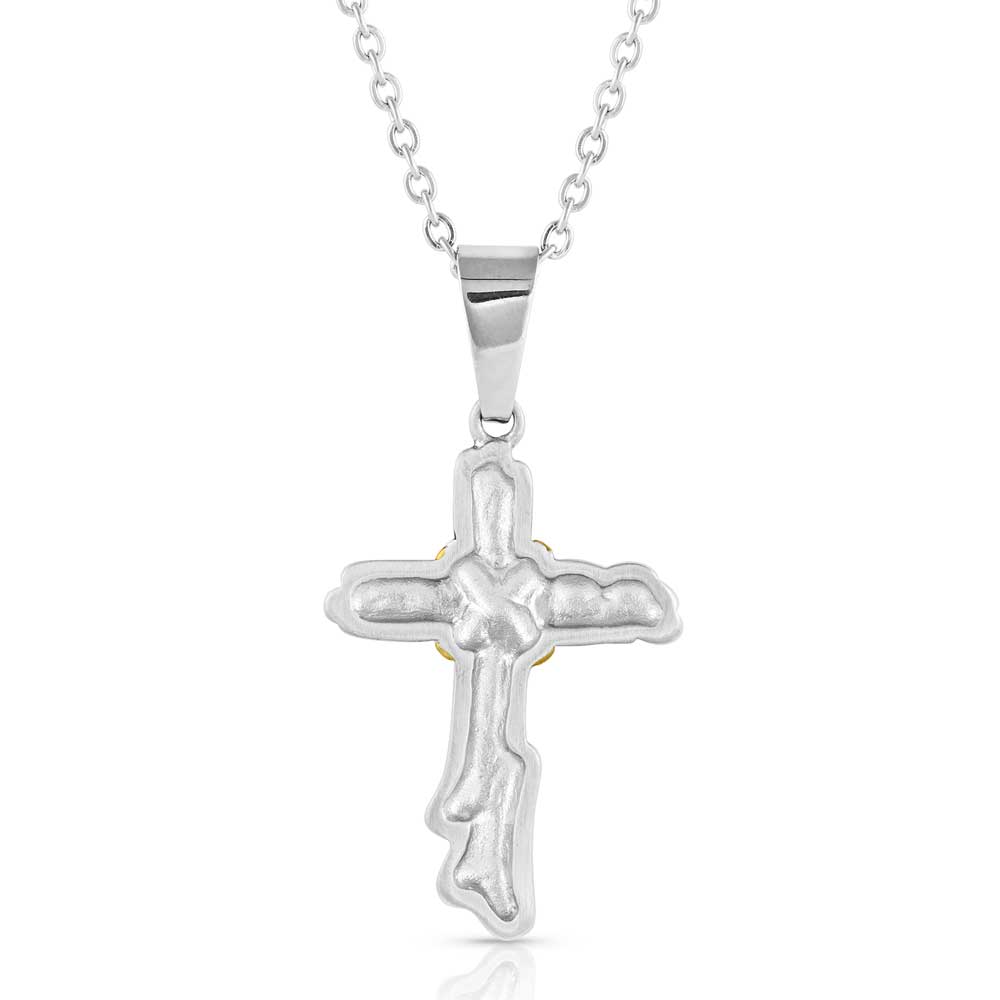 Rugged Faith Cross Necklace for Men & Women - Stainless Steel Religious Pendant with Adjustable Chain - Perfect for Daily Wear, Gifts & Church Events