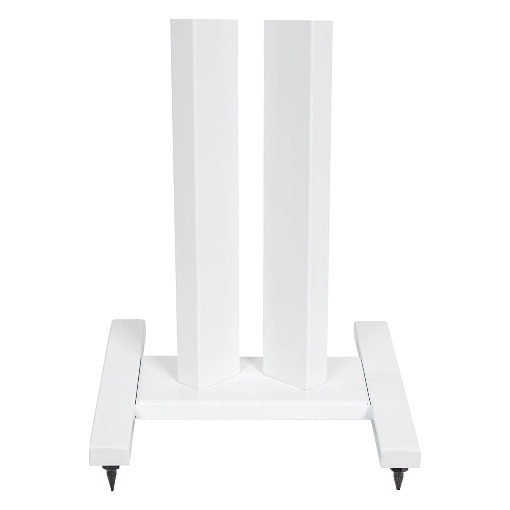 ELAC LS20 White Bookshelf Speaker Stands - Premium Pair for Home Audio & Studio Monitor Setup | Perfect for Living Room, Bedroom, or Office Speaker Placement
