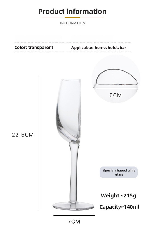 1 Pcs Unique Half Round Crystal Wine Glass – Elegant Champagne Flute for Red & White Wine | Perfect for Weddings, Parties & Romantic Dinners