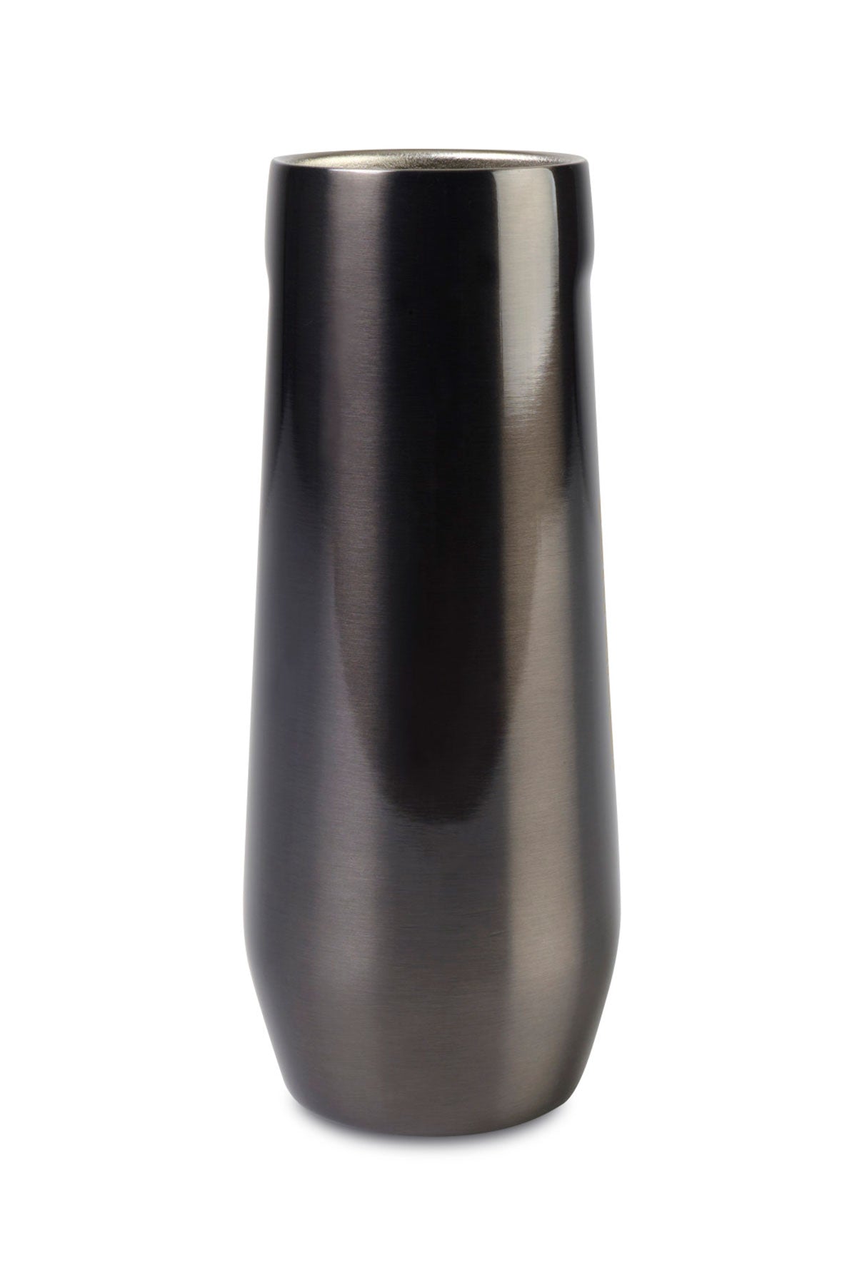 Corkcicle Stemless Custom Flute in Gunmetal - Elegant Wine Glass for Chilling & Serving - Perfect for Parties, Weddings & Home Entertaining