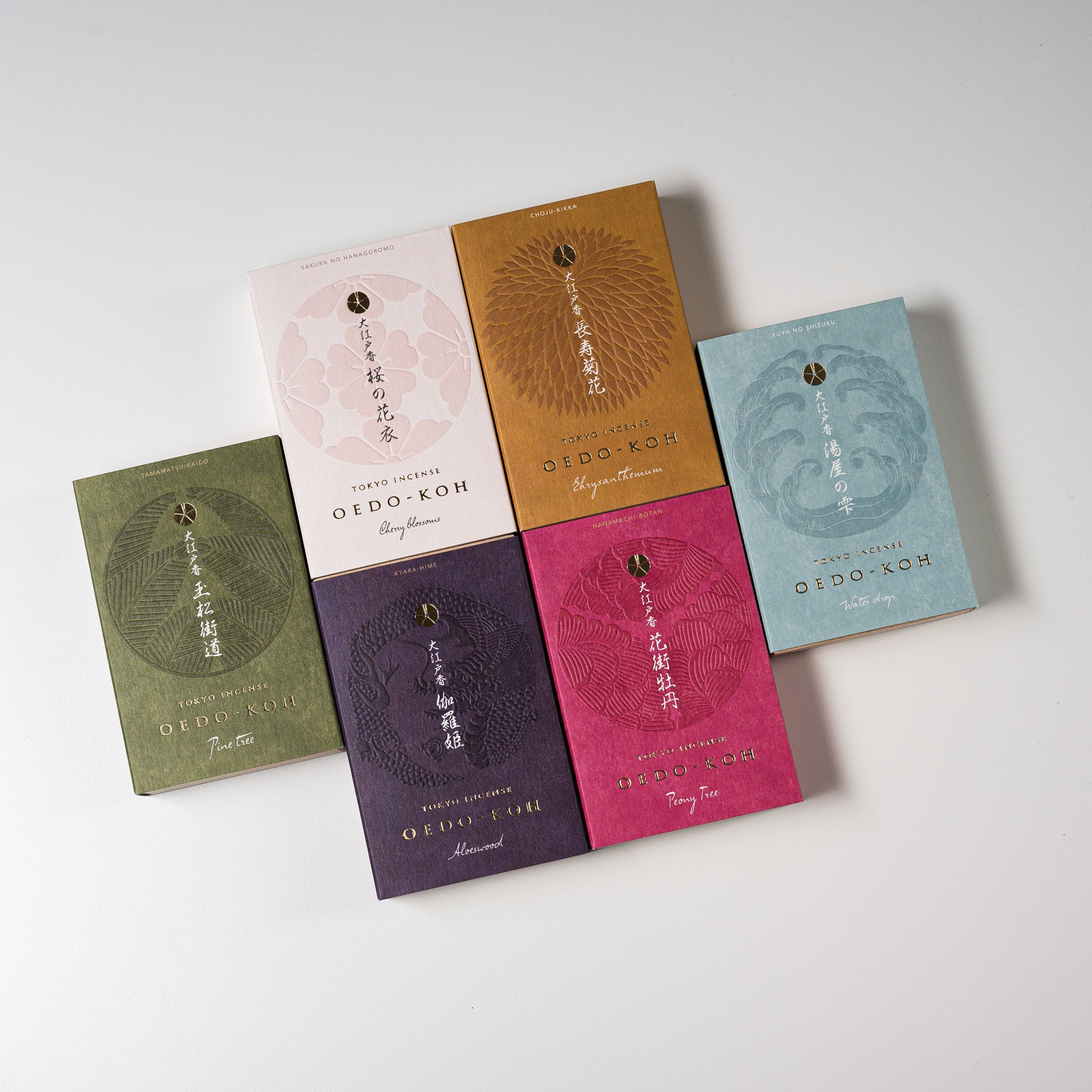 Nippon Kodo Oedo Koh Japanese Incense Sticks - 6 Fragrance Options for Meditation, Yoga & Home Aromatherapy