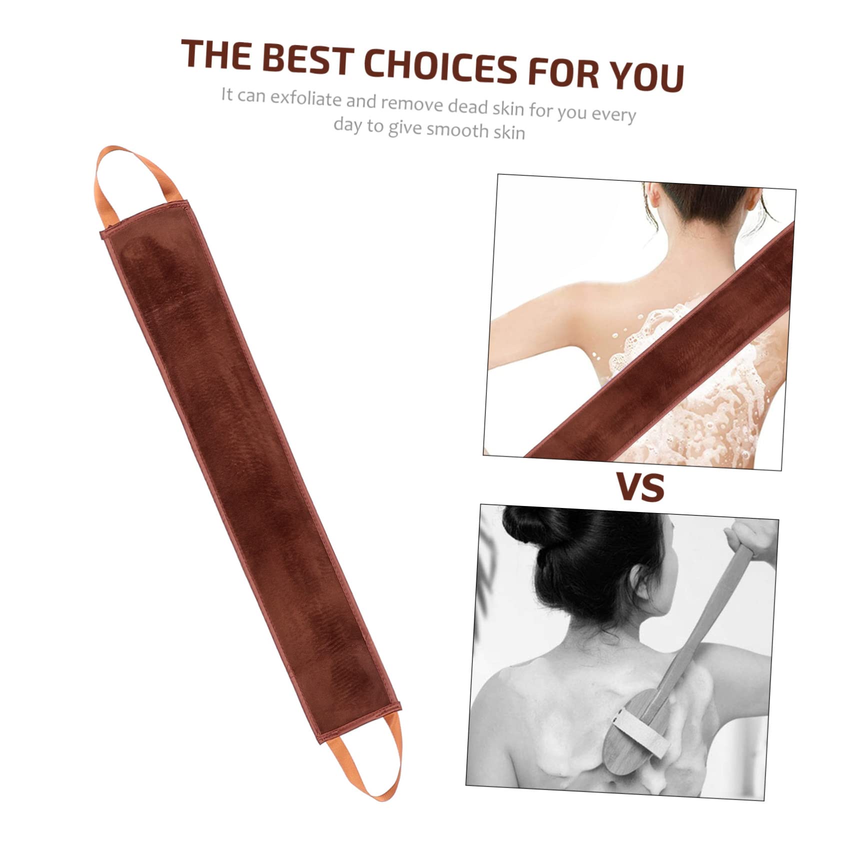 Premium Hemoton Skin-Friendly Back Massage Belt - Adjustable Tanning & Oil Painting Tool - Comfortable Brown Back Stretching Support for Pain Relief, Yoga & Relaxation