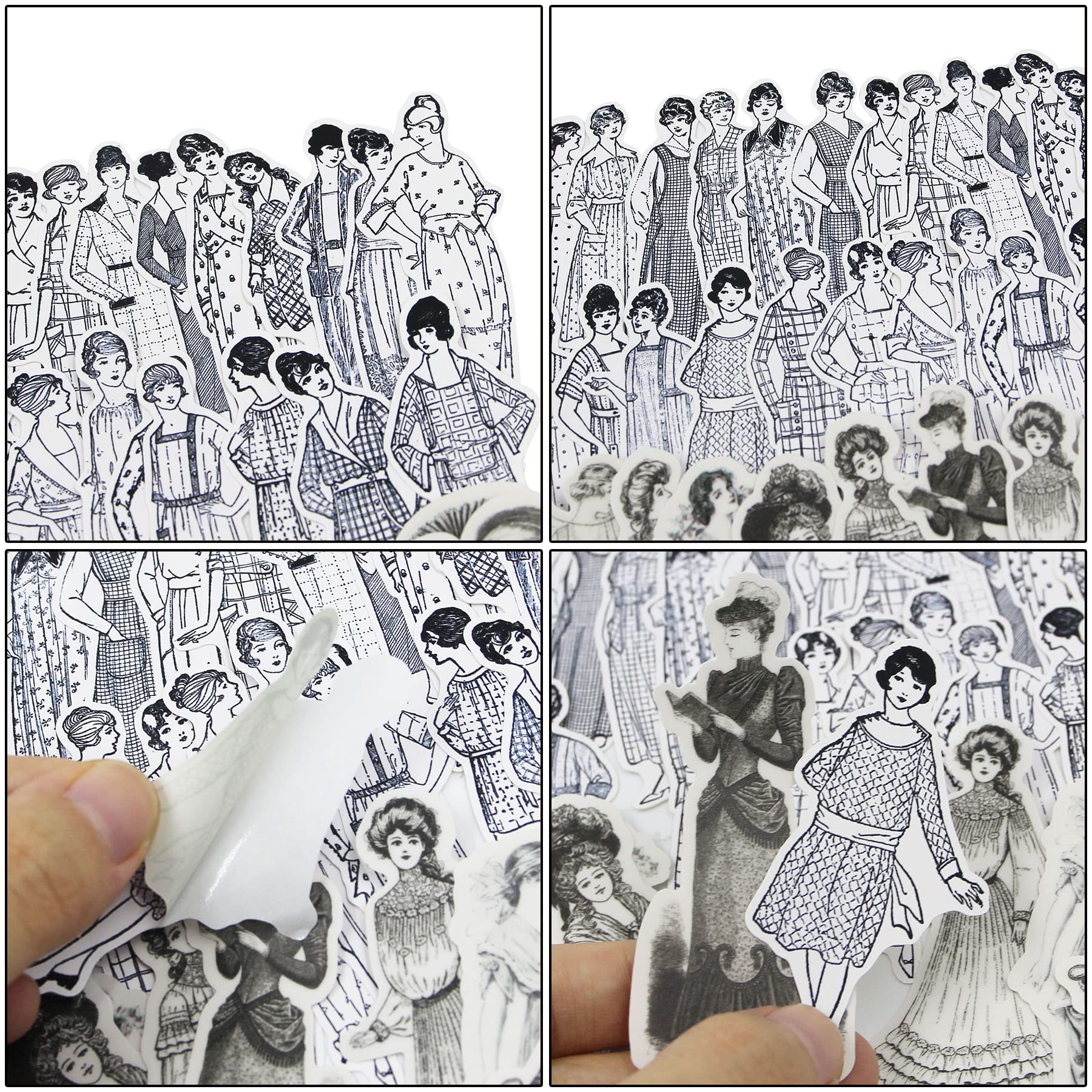 100 PCS Cute Girls Stickers - Waterproof Vinyl Decals for DIY Scrapbooking, Journals, Planners, Laptop, Water Bottle, Luggage & Motorcycle - Fun Decorative Stickers for Kids Crafts & School Projects