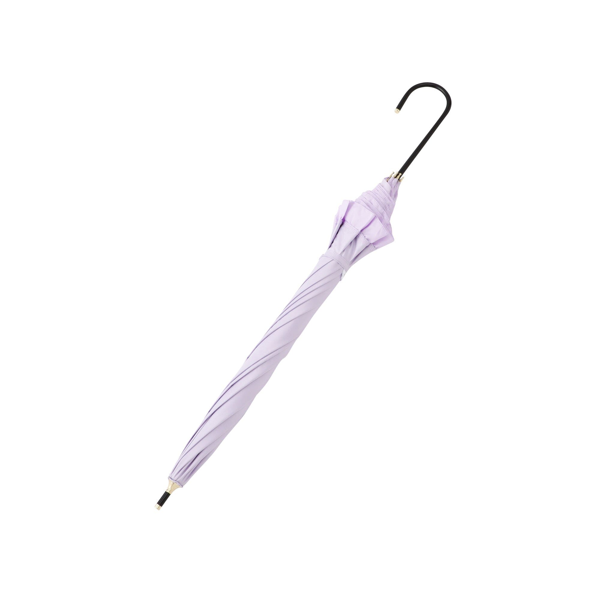 Classic Frill Long Umbrella 50cm Lavender - UV Protection & Waterproof - Perfect for Sunny Days and Rainy Weather - Elegant Outdoor Accessory for Women and Men