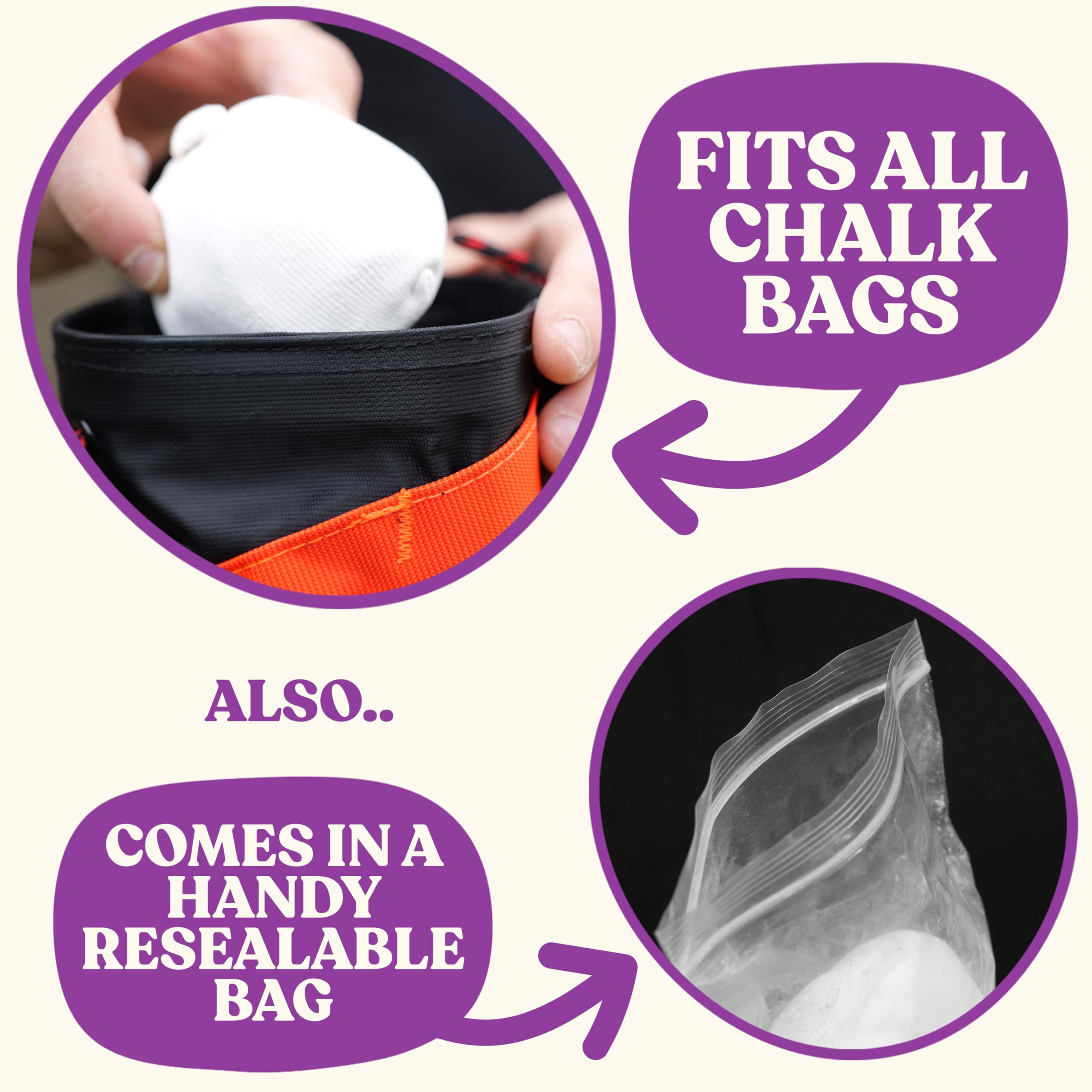 Psychi | Ultimate Grip Rock Climbing Chalk Ball - Premium Absorbent Magnesium Carbonate for Bouldering, Gymnastics & Weightlifting | Gym Bag Essential for Better Performance & Stronger Grip