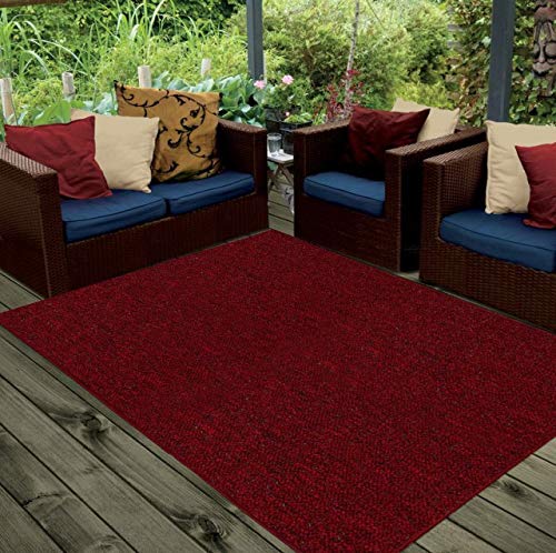 Stain & Fade Resistant Indoor Outdoor Area Rugs - 3' x 5' Rectangle, Easy Care, Pet & Kids Friendly, Made in USA | Perfect for Patio, Deck, Living Room & Wedding Decor