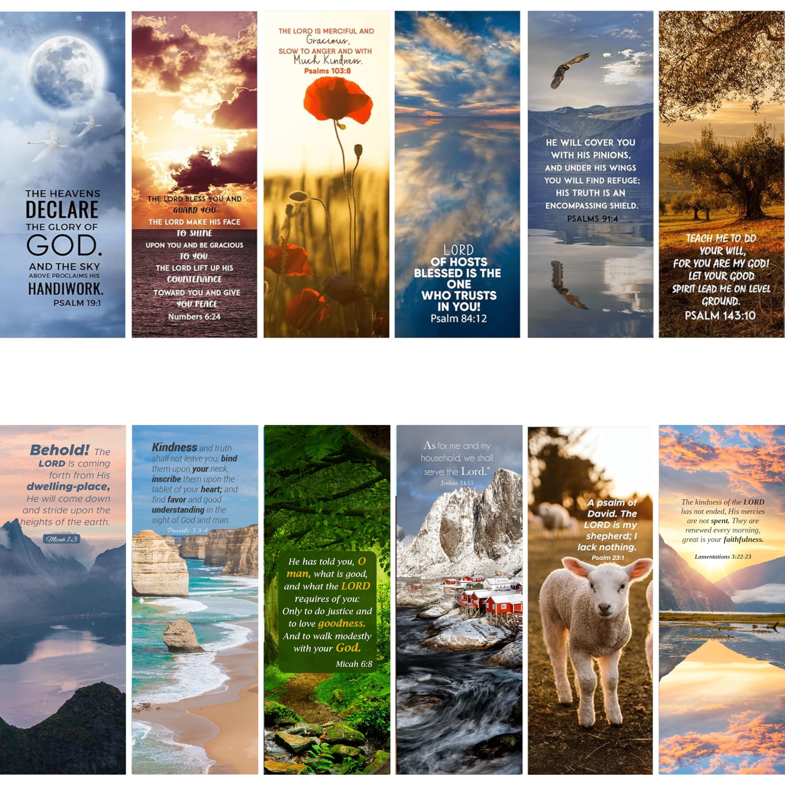Livin Harmony Bible Bookmarks with Inspirational Verses - Religious Scripture Bookmarks for Women, Men & Kids - Perfect for Bible Study, Church Gifts & Daily Devotion