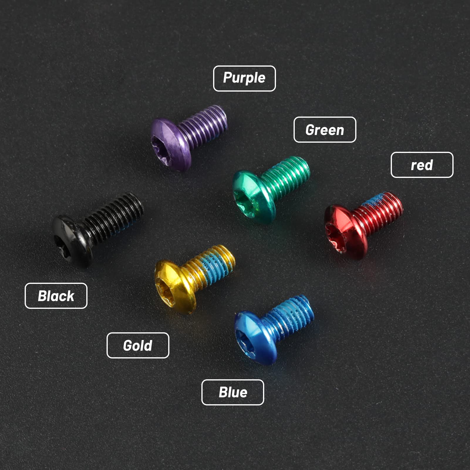 12 Pcs Gold M5x10mm Bicycle Disc Brake Bolts with T25 Torx Wrench - MTB Rotor Screws for Road & Mountain Bikes - Perfect for Brake Maintenance & Upgrades