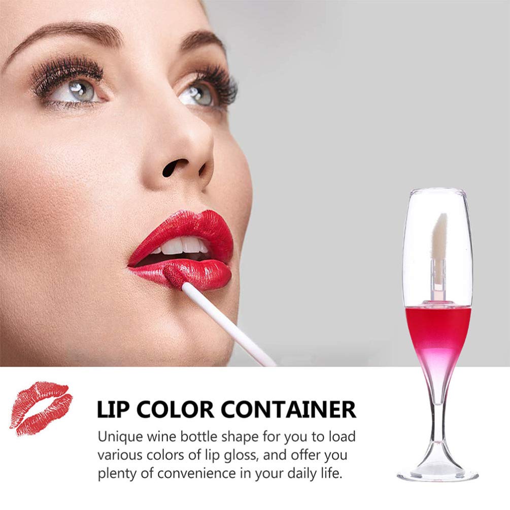 10pcs Red Refillable Lip Gloss Tubes - DIY Cosmetic Containers for Women & Girls - Perfect for DIY Makeup & Travel