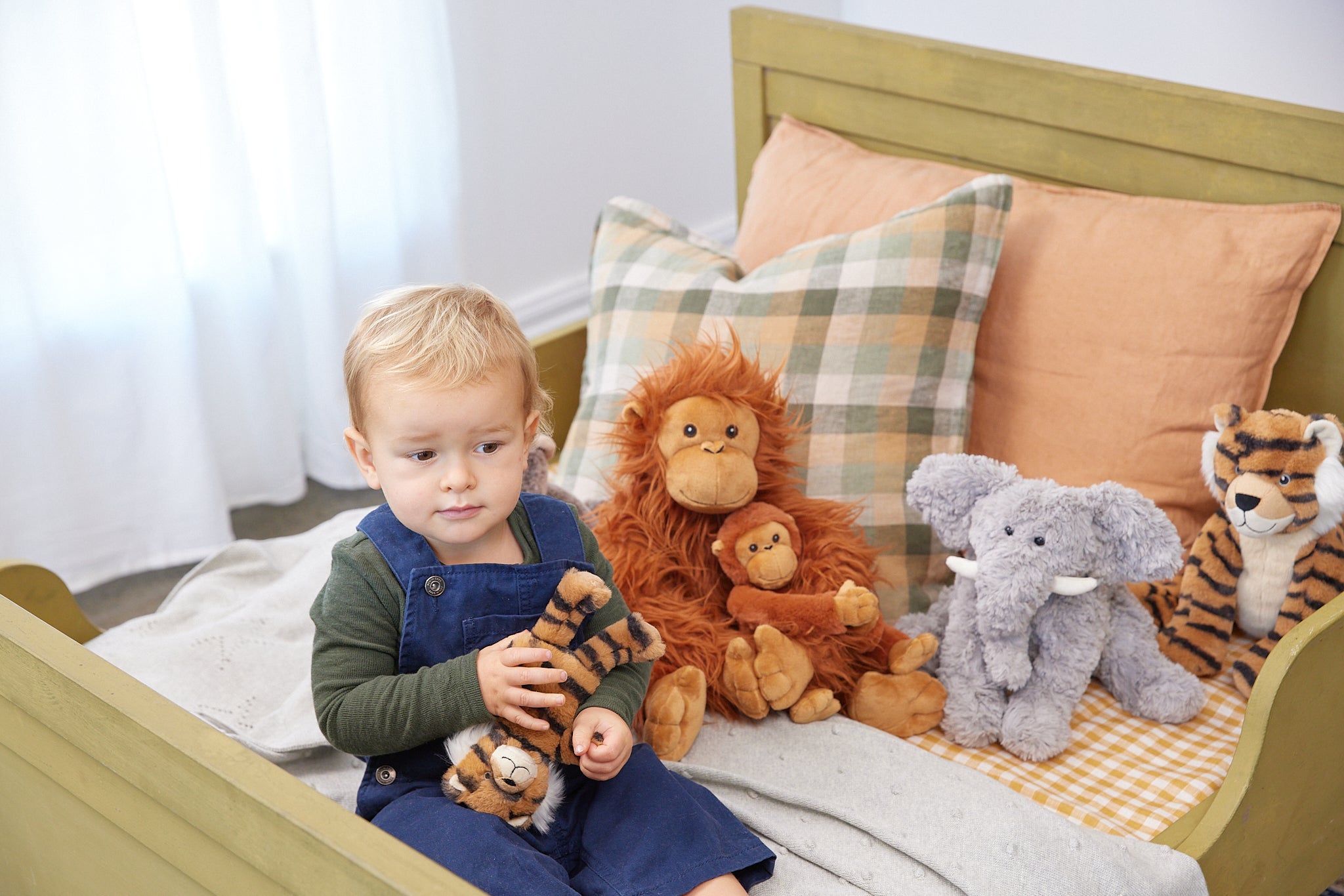 Tesh the Tiger Set - Cute Plush Tiger Toy for Kids, Perfect for Playtime, Nursery Decor, and Birthday Gifts