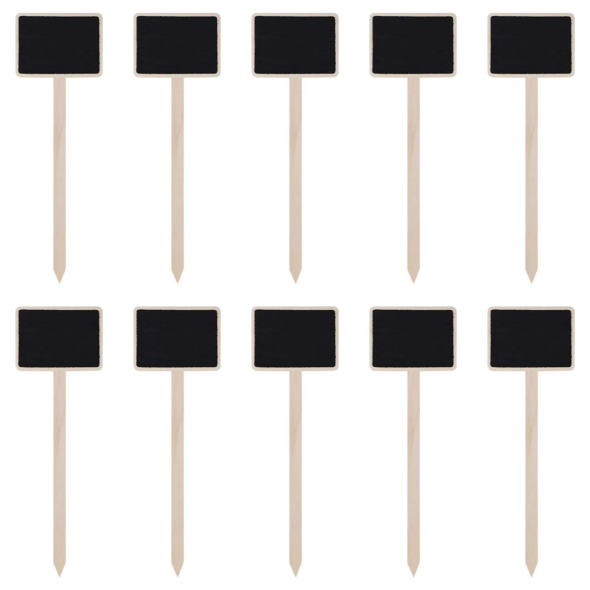 10Pcs Mini Wood Chalkboard Stakes - Reusable Plant Labels for Garden, Nursery, Flowers & Vegetables | Perfect for Seedling Identification, Herb Markers & Backyard Gardening Organization